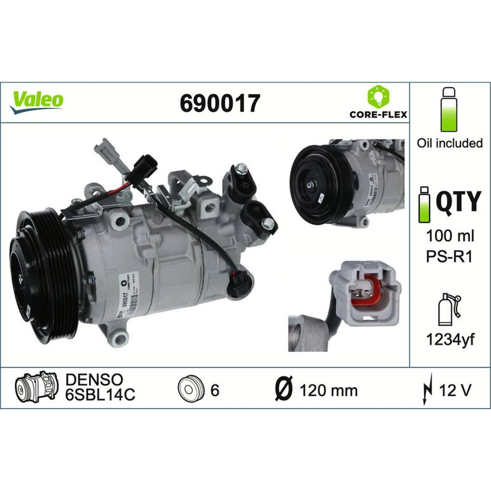 KOMPRESSOR, KLIMAANLAGE VAL690017