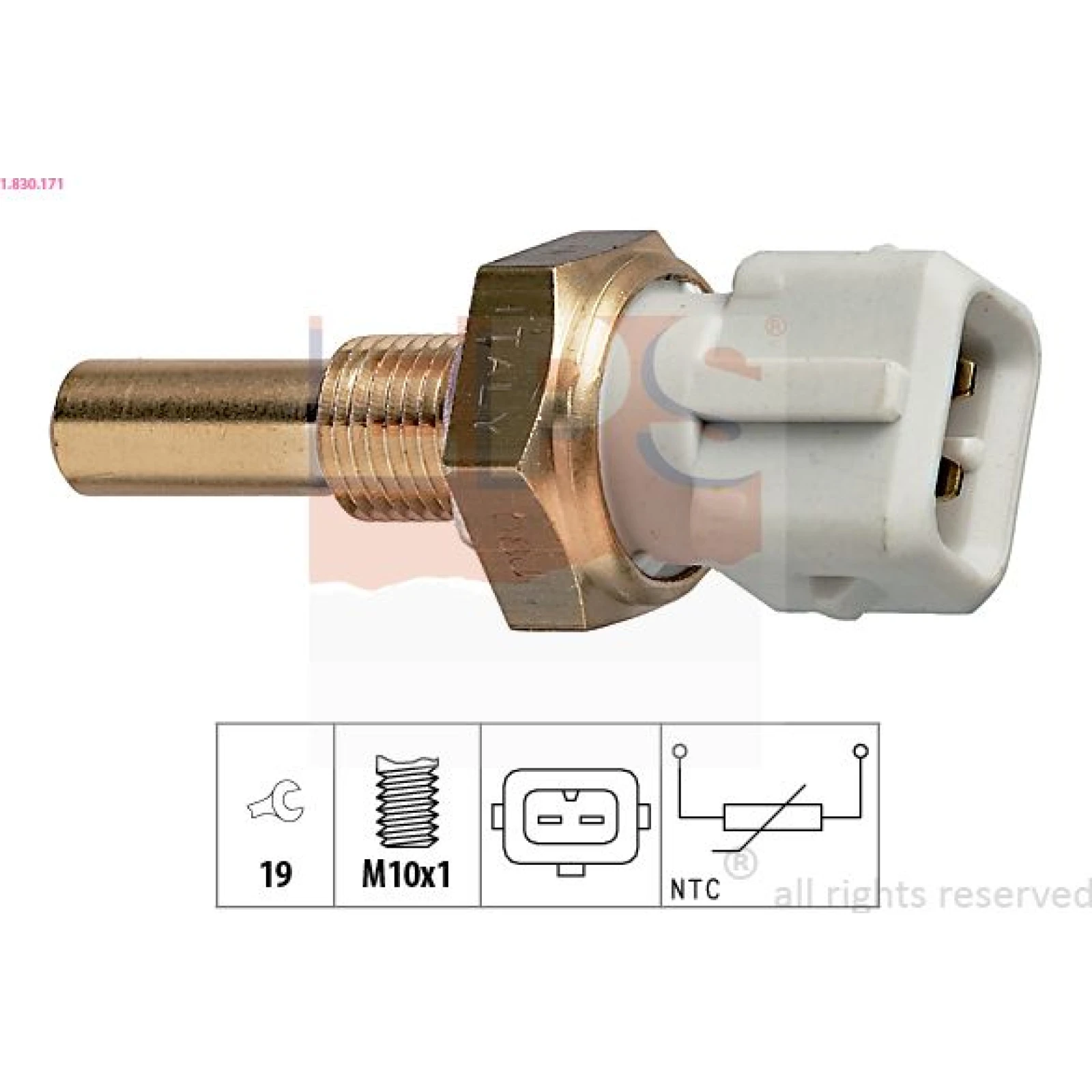 Sensor, Kühlmitteltemperatur 1.830.171