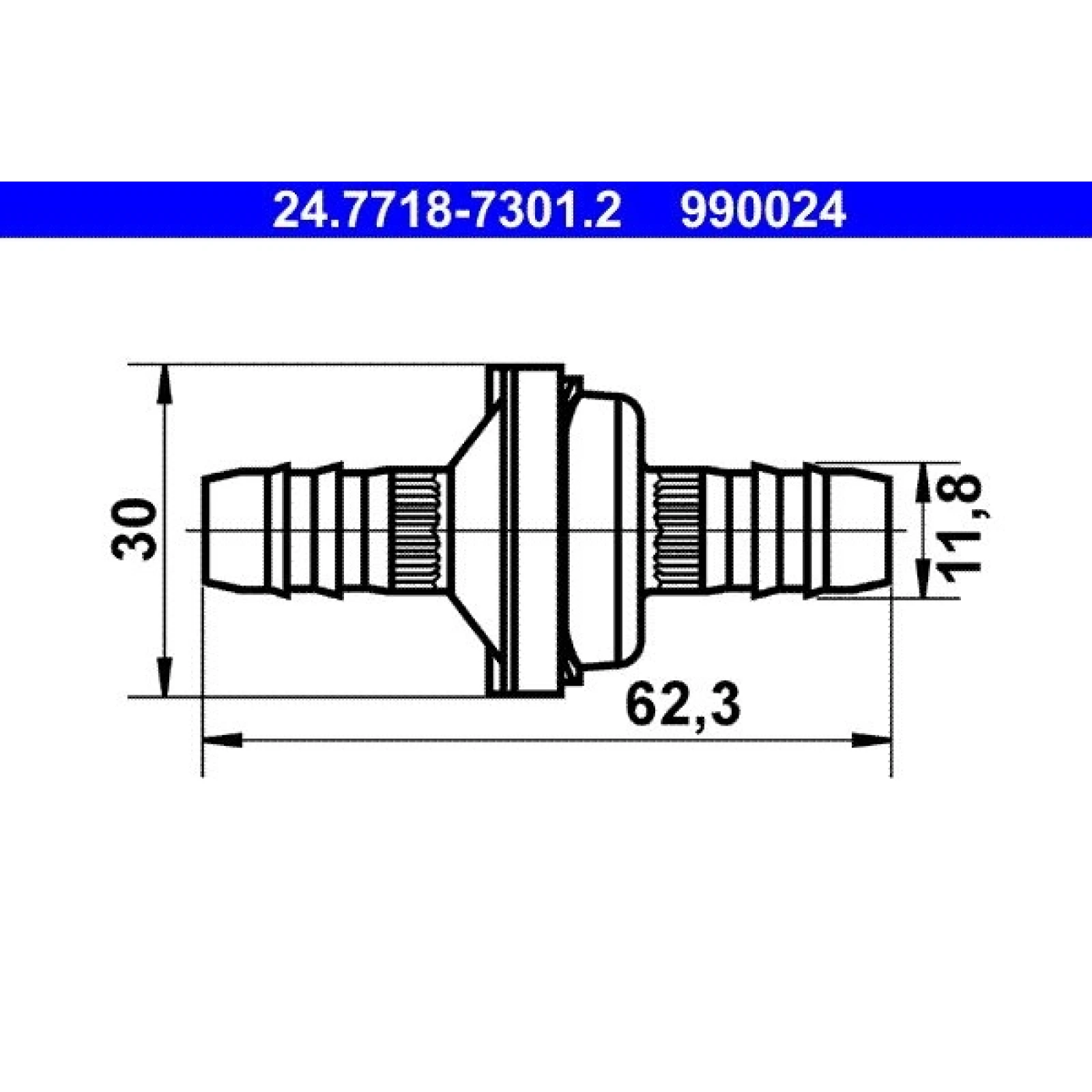 Ventil, Unterdruckleitung 24.7718-7301.2