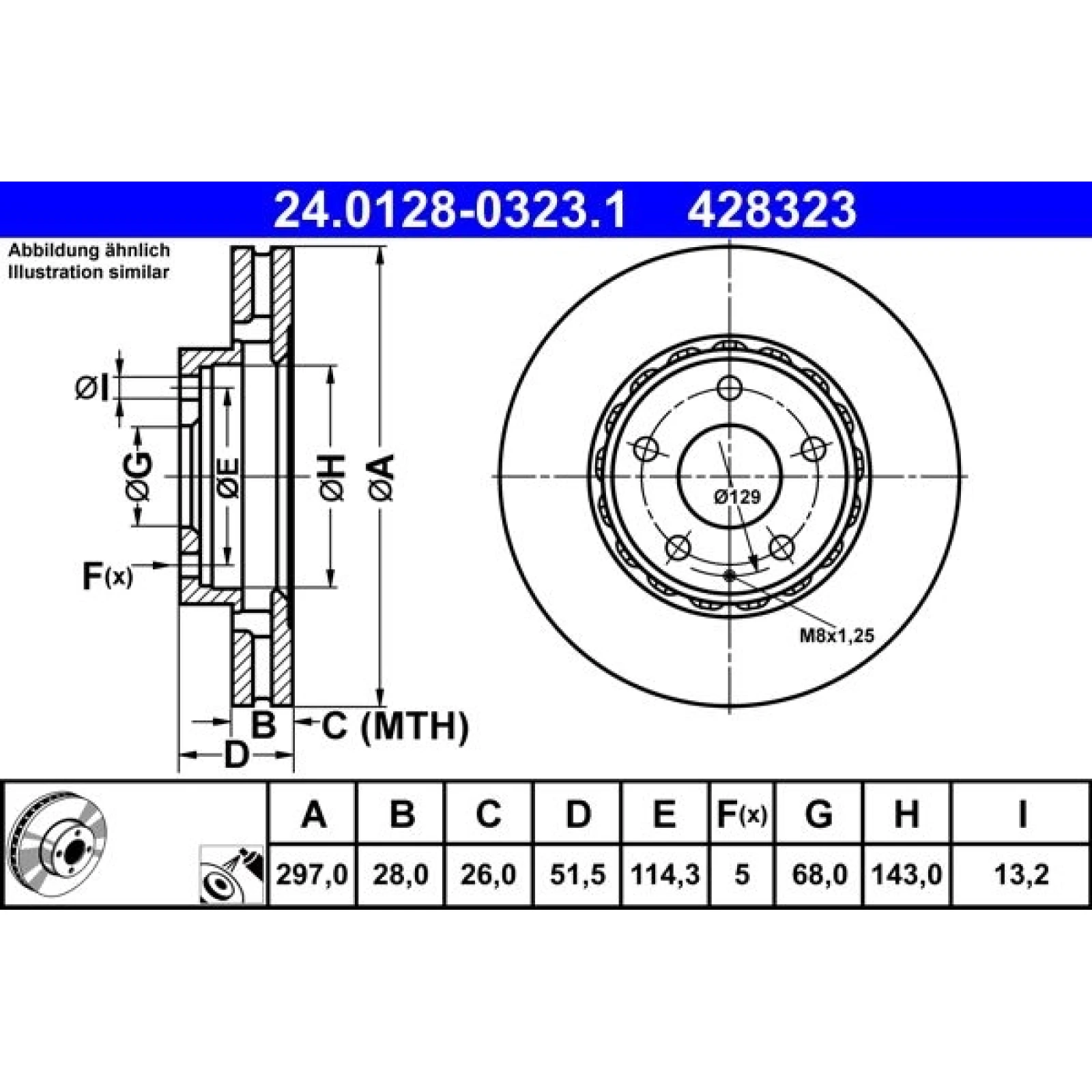 Bremsscheibe 24.0128-0323.1