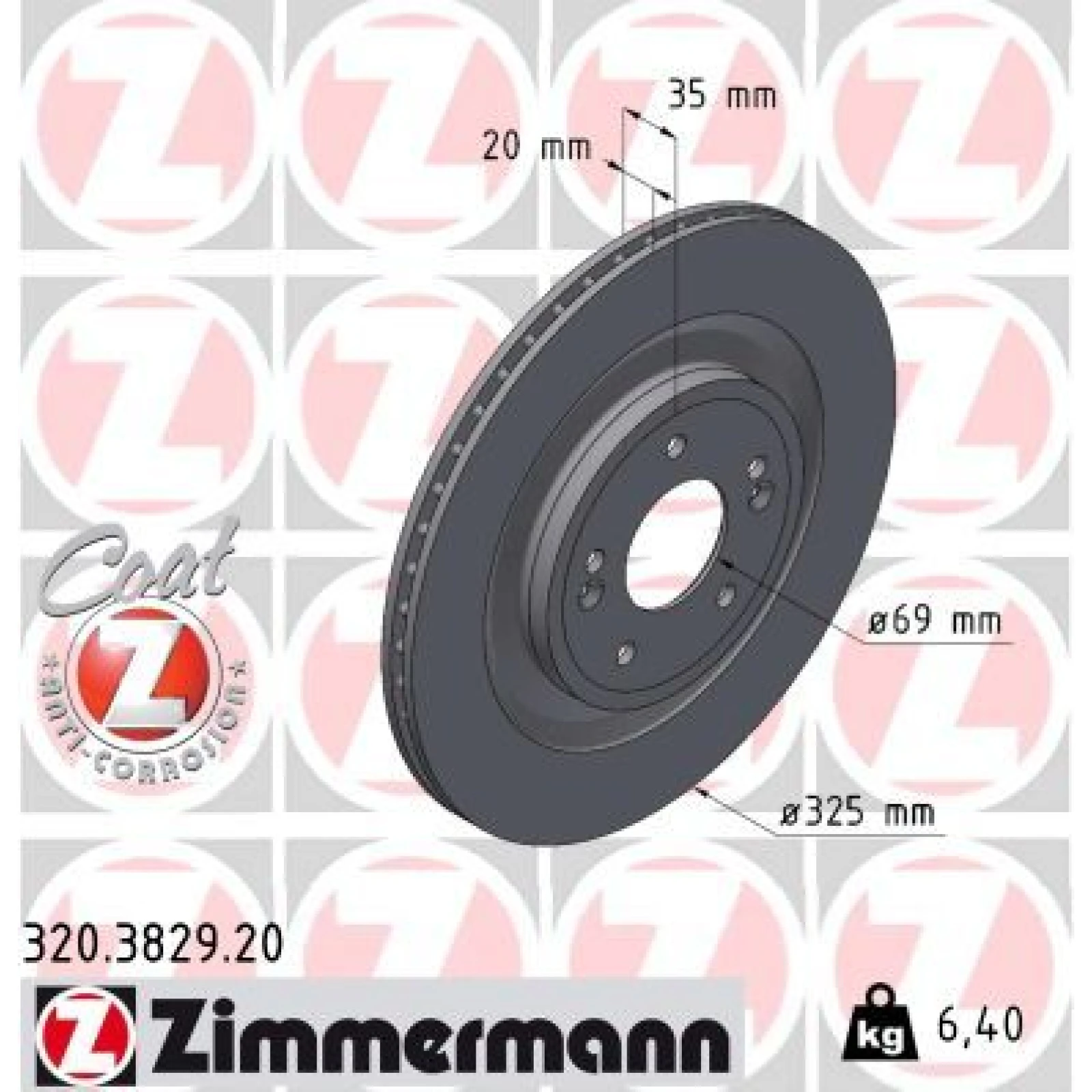 ZIMMERMANN Bremsscheibe 320.3829.20