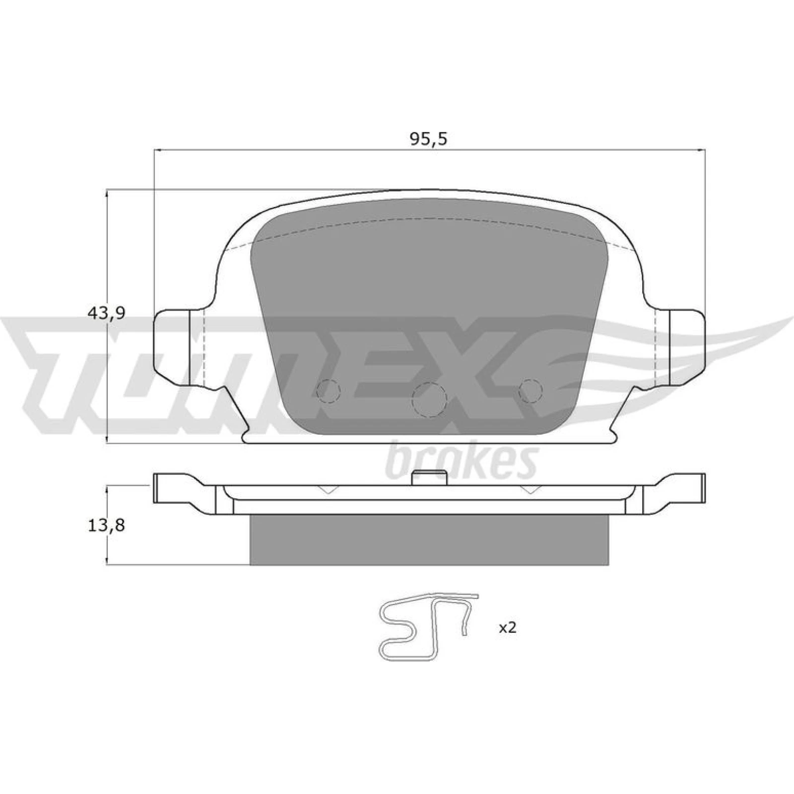 TOMEX brakes Bremsbelagsatz, Scheibenbremse TX 16-06