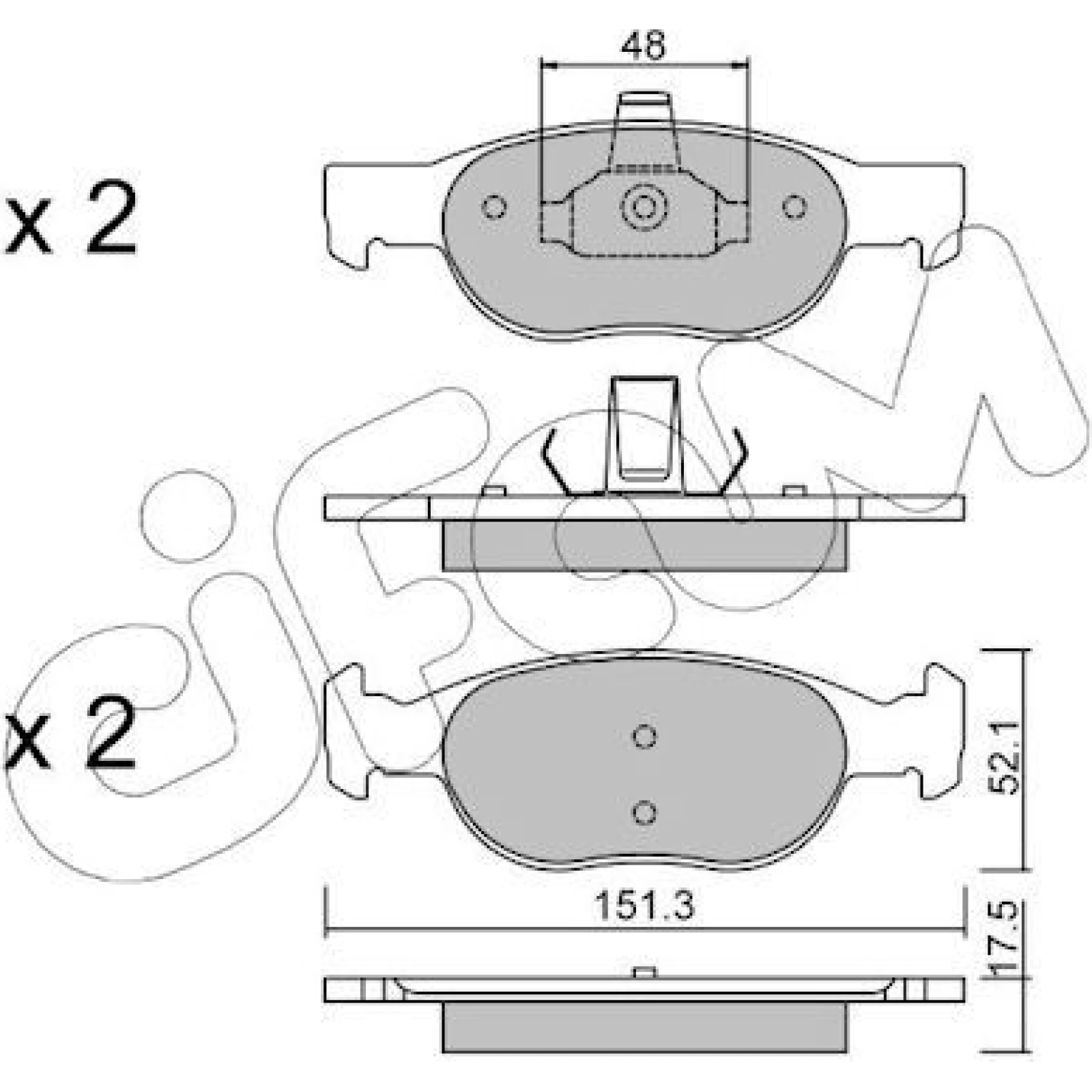 CIFAM Bremsbelagsatz, Scheibenbremse 822-079-2