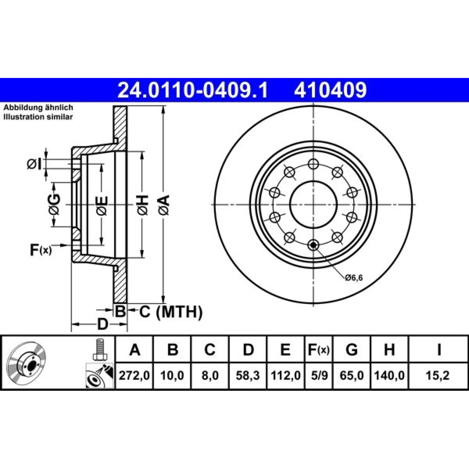 Bremsscheibe 24.0110-0409.1