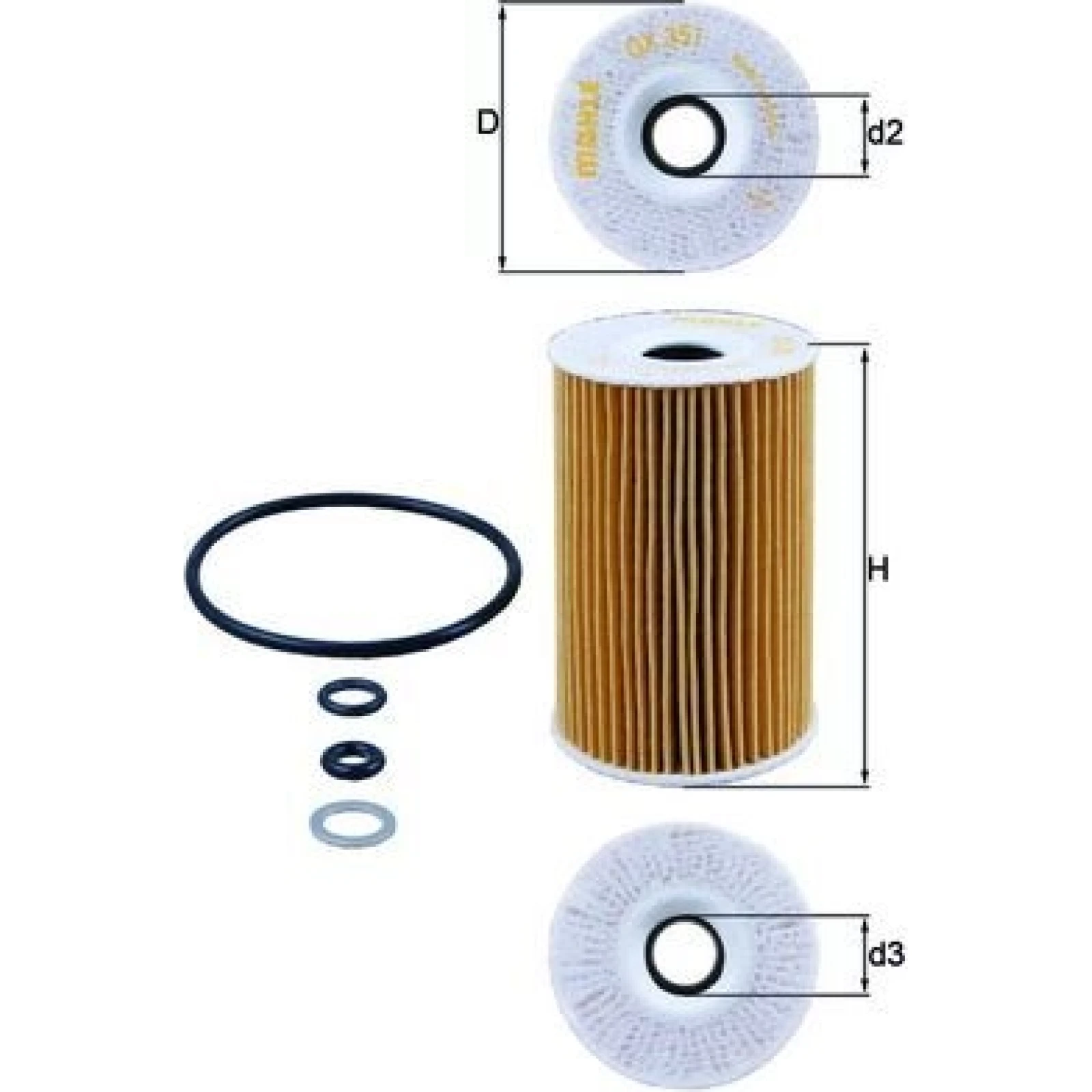 MAHLE Ölfilter OX 351D
