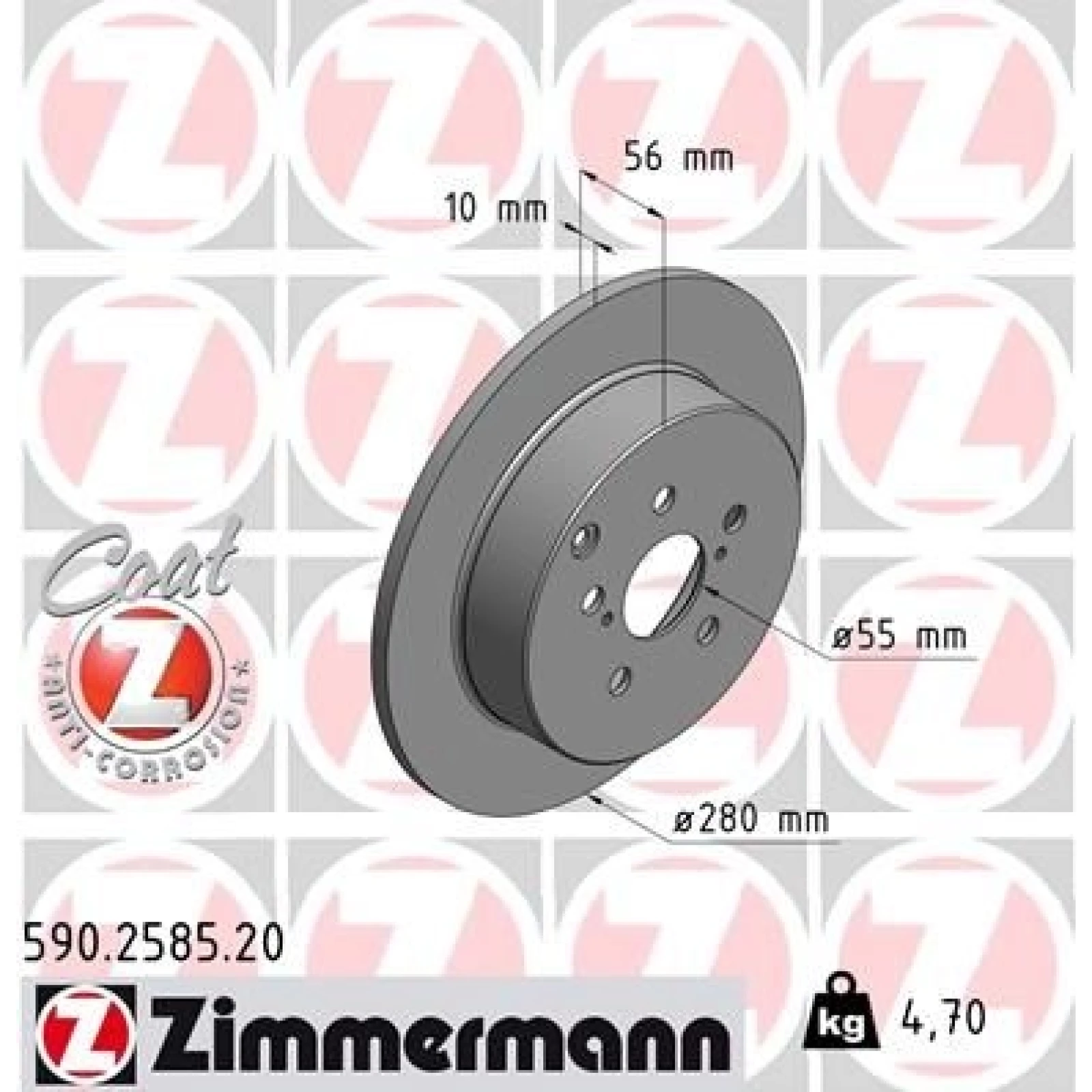 ZIMMERMANN Bremsscheibe 590.2585.20
