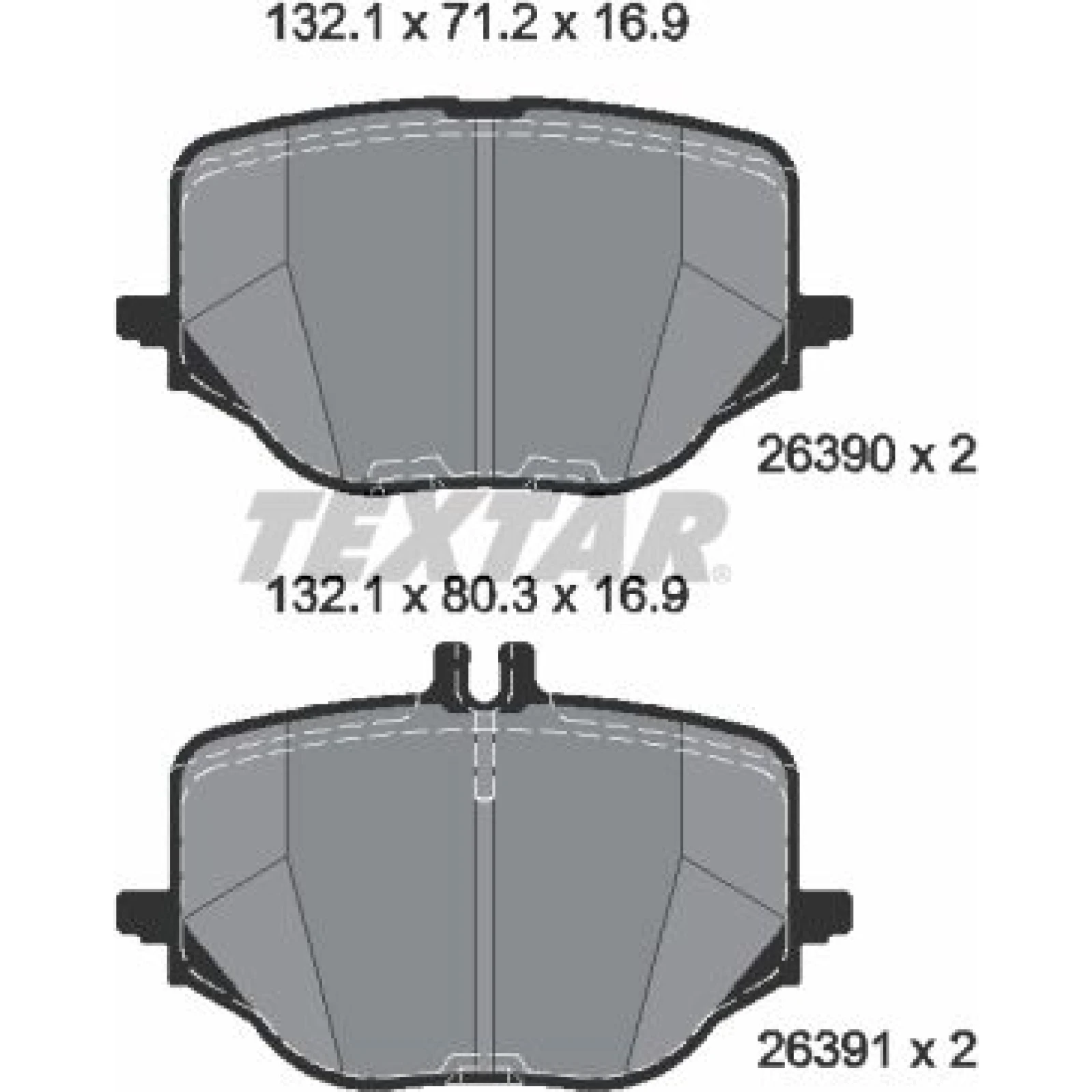 Bremsbelagsatz, Scheibenbremse 2639001
