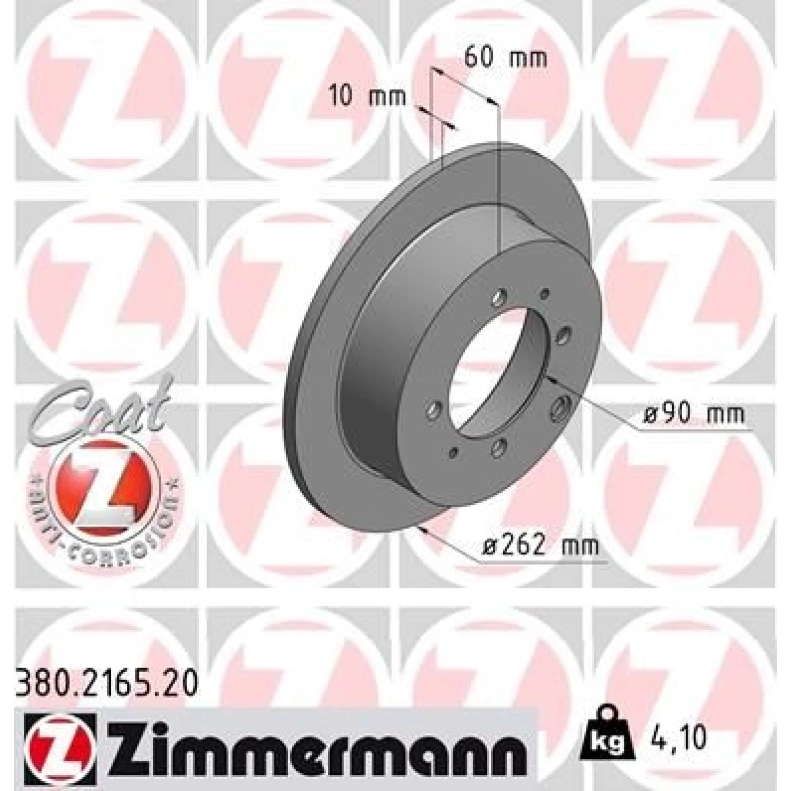 ZIMMERMANN Bremsscheibe 380.2165.20
