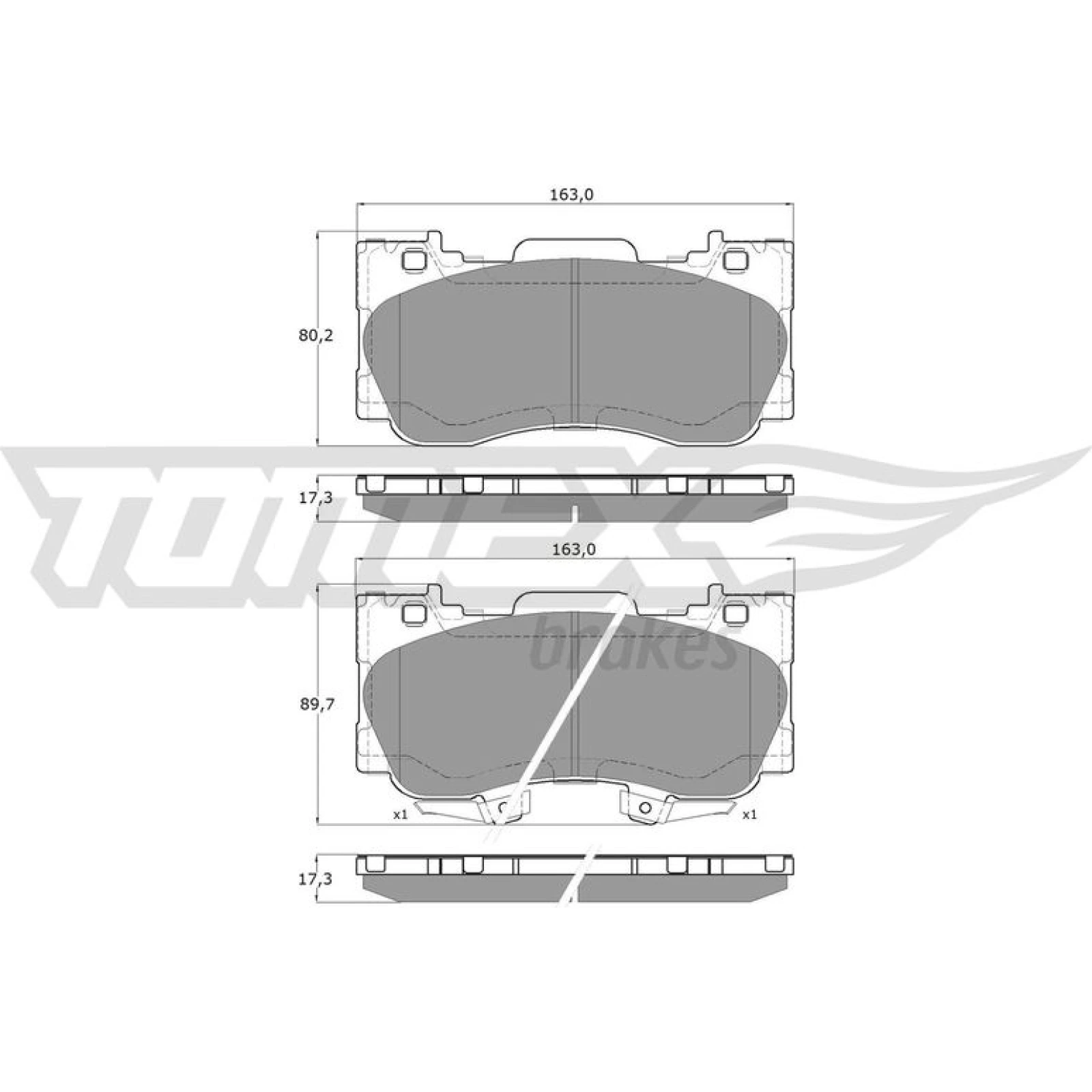 TOMEX brakes Bremsbelagsatz, Scheibenbremse TX 19-93