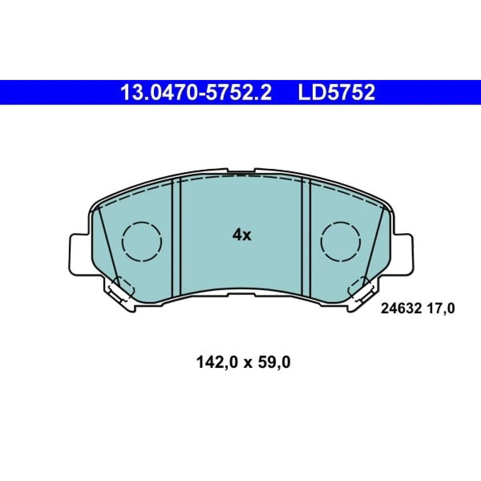 Bremsbelagsatz Nissan P. Qashqai/X-Trail 1,5-2,0 Dci 07-13 Keramik 13.0470-5752.2