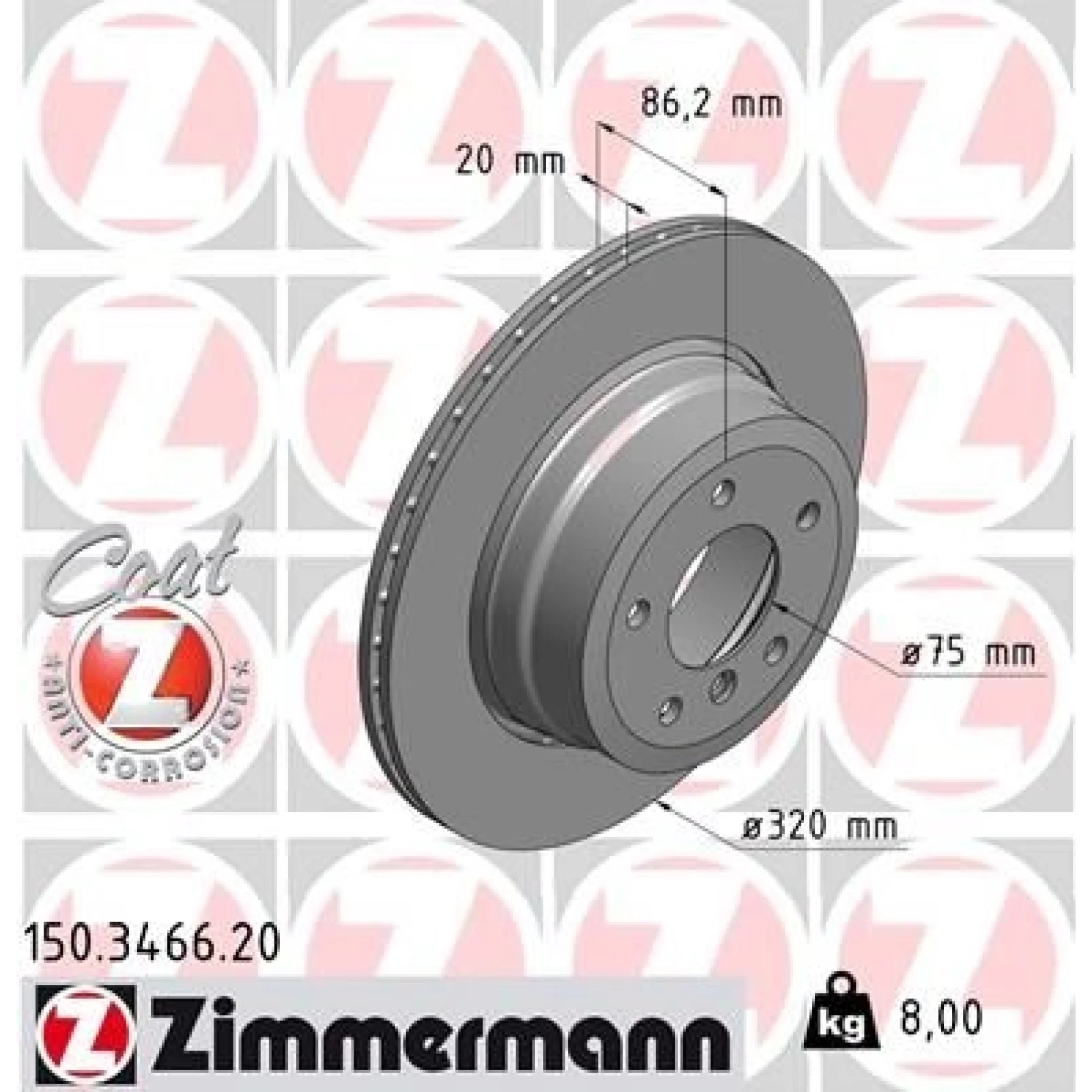 ZIMMERMANN Bremsscheibe 150.3466.20