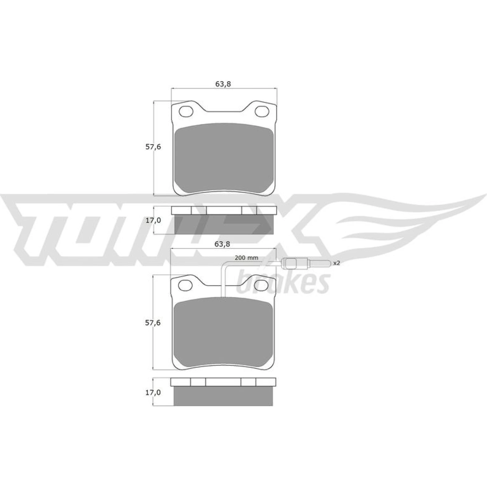 TOMEX brakes Bremsbelagsatz, Scheibenbremse TX 11-95