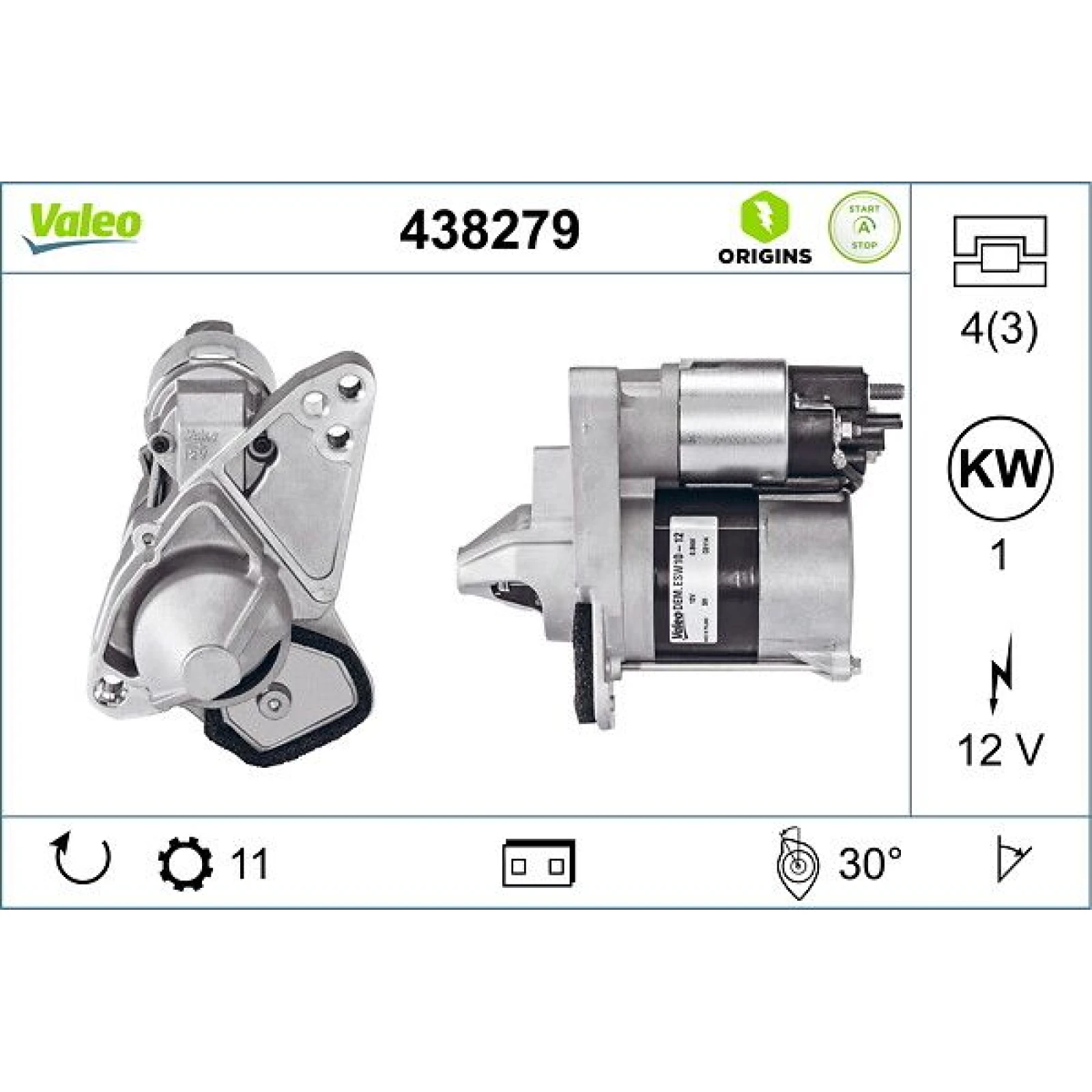 VALEO Anlasser 438279