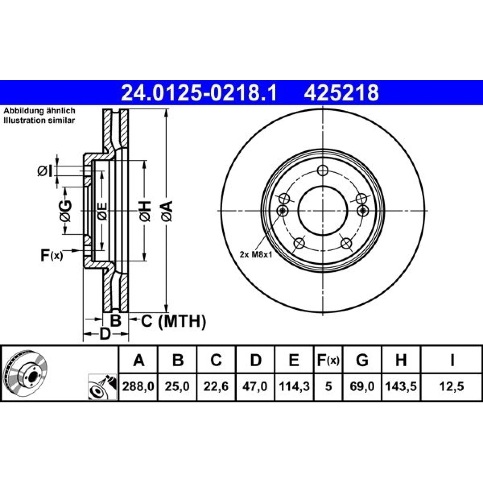 Bremsscheibe 24.0125-0218.1