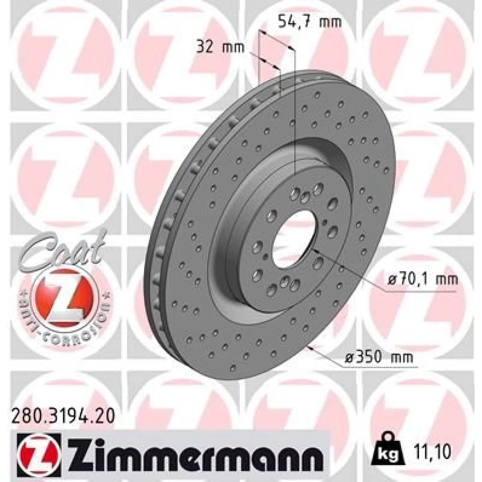 ZIMMERMANN Bremsscheibe 280.3194.20
