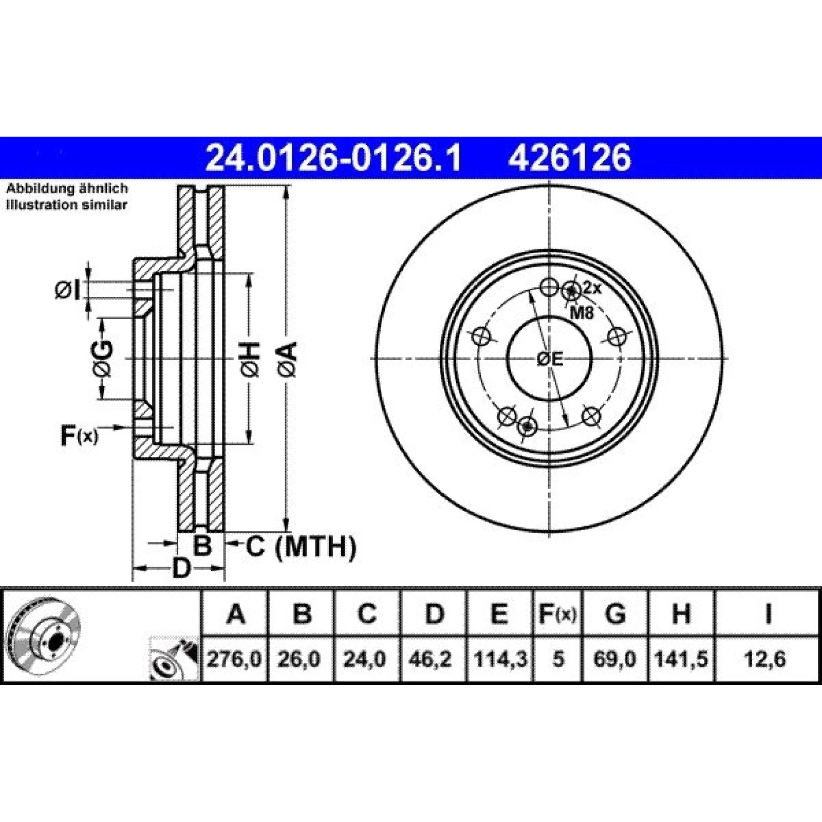 Bremsscheibe 24.0126-0126.1