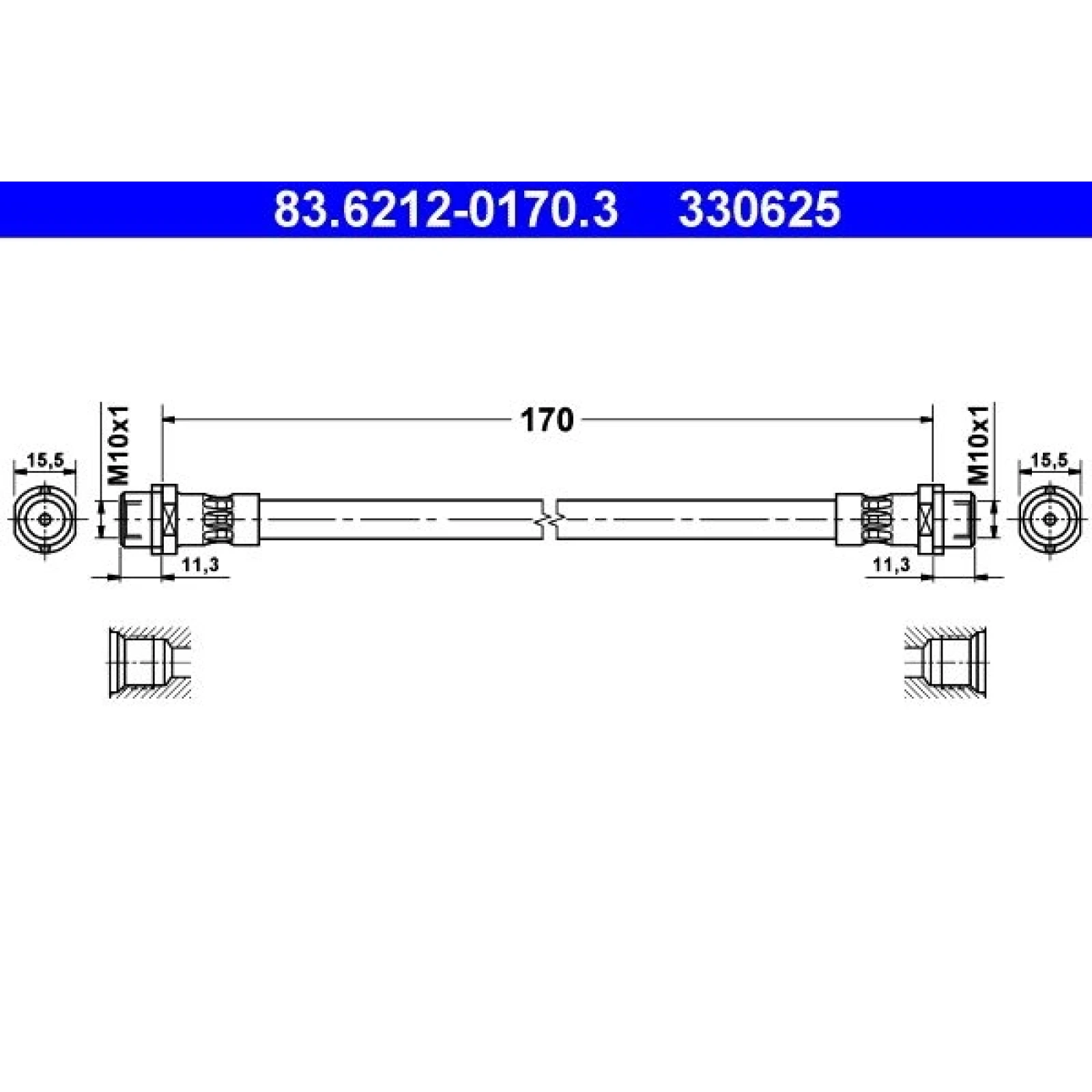 ATE Bremsschlauch 83.6212-0170.3