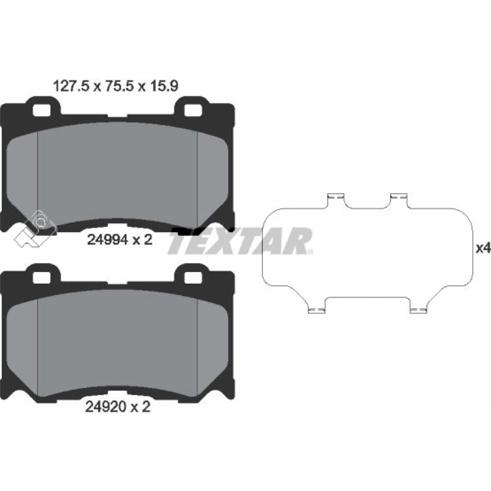Bremsbelagsatz Nissan P. 370Z/Infiniti Fx/G37/Q70 09 2499401