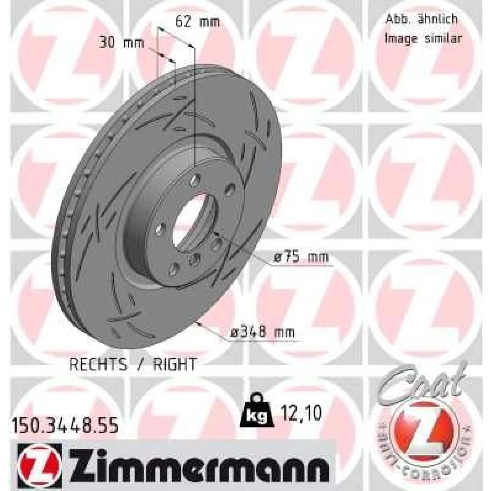 ZIMMERMANN Bremsscheibe 150.3448.55