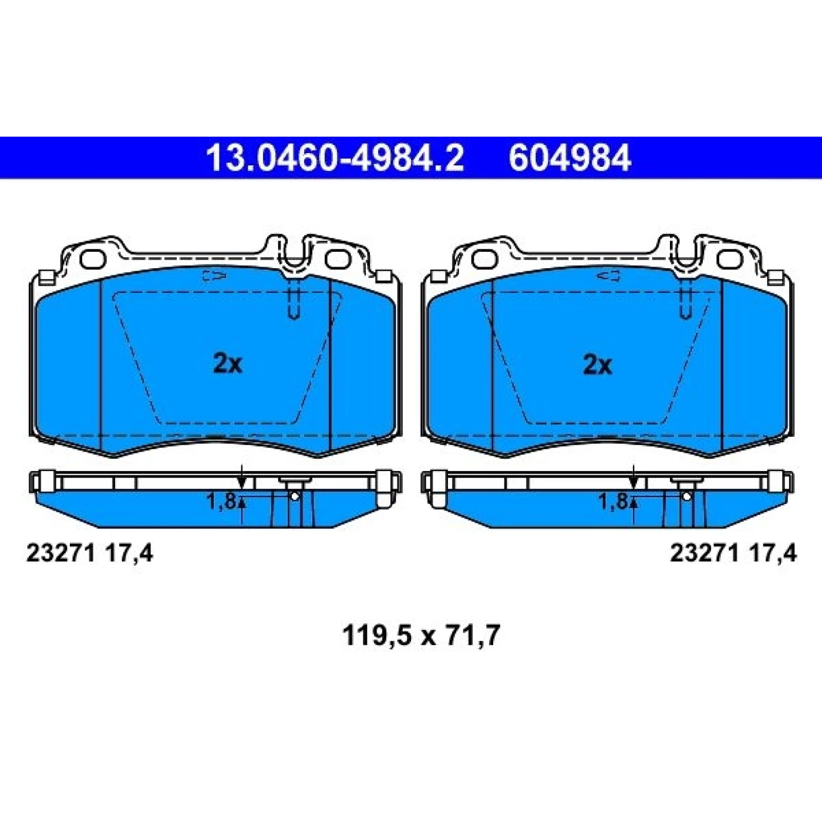 Bremsbelagsatz Db P. W163/W220 280-600 13.0460-4984.2