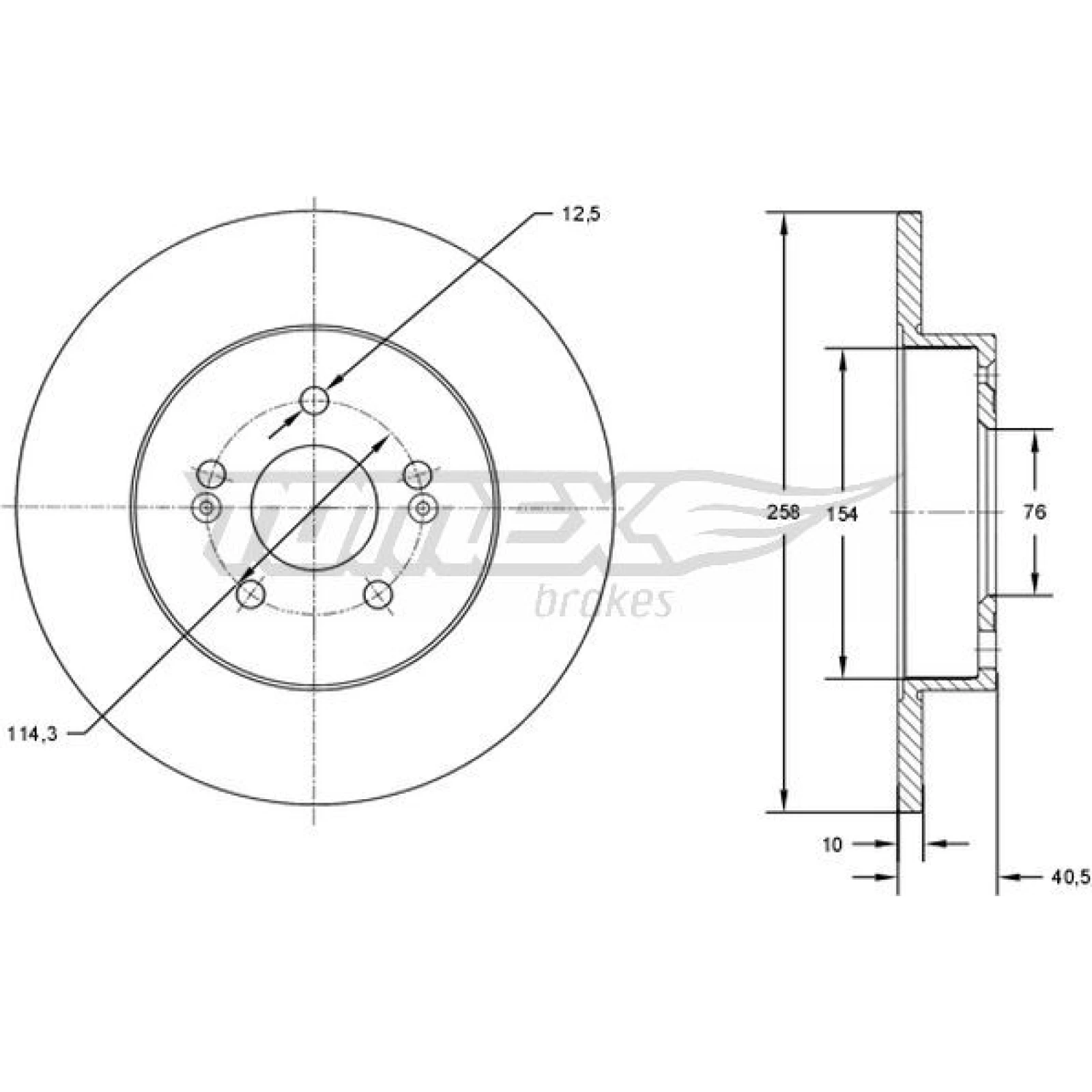 TOMEX brakes Bremsscheibe TX 73-05