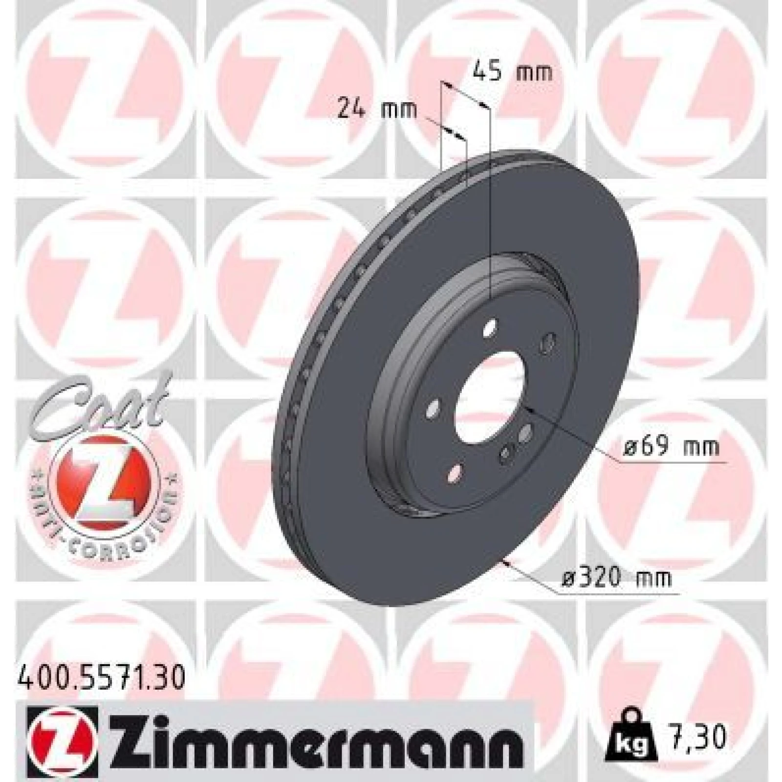 ZIMMERMANN Bremsscheibe 400.5571.30