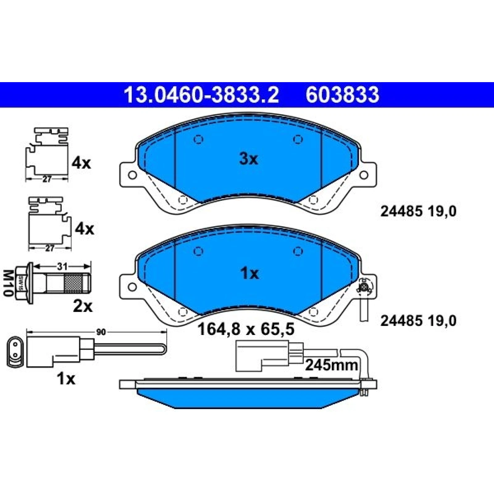 Bremsbelagsatz Ford P. Transit 2.2 Tdci 06-14 13.0460-3833.2