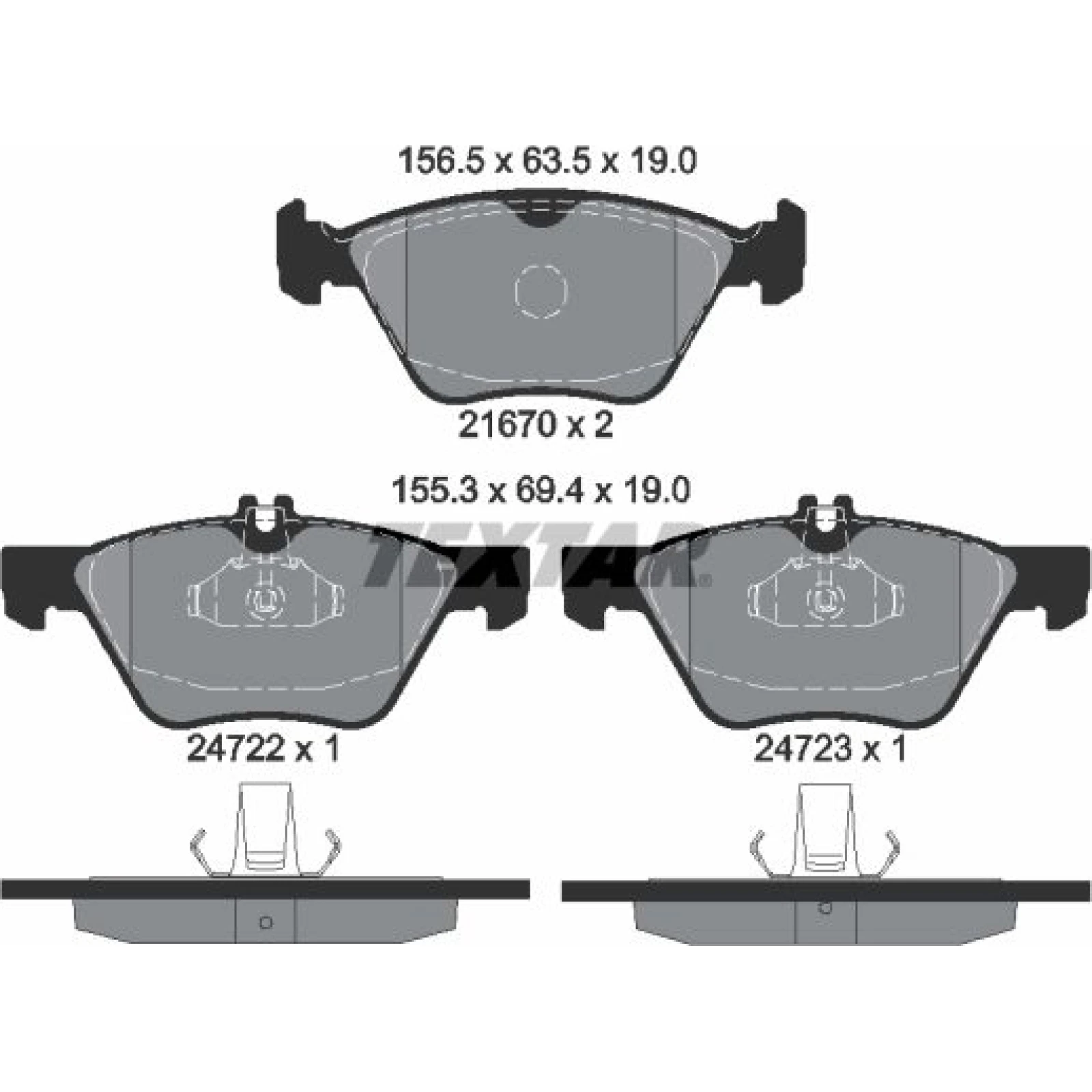 Bremsbelagsatz Db P. W211 03- 240-350B/Cdi 4Matic 2472201