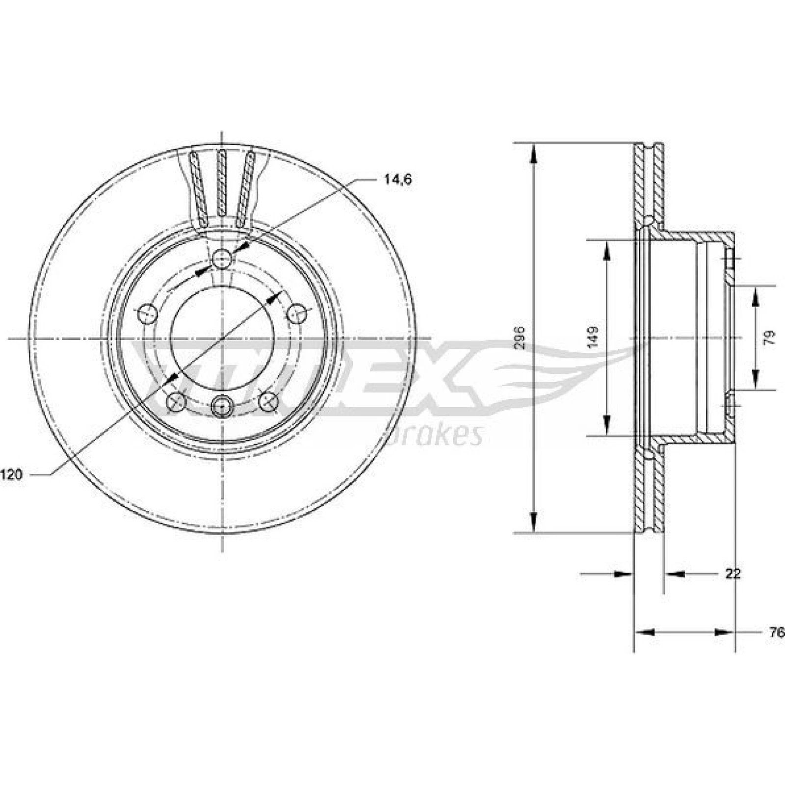 TOMEX brakes Bremsscheibe TX 71-05