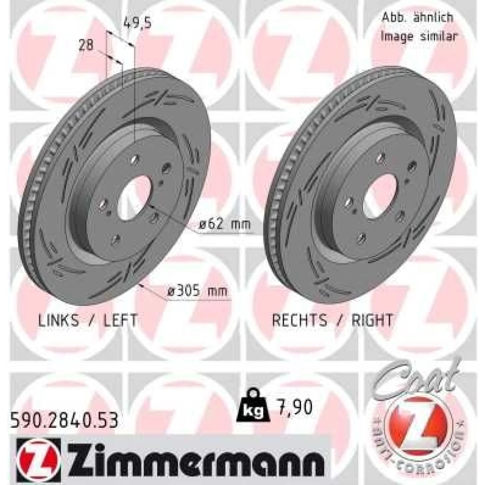 ZIMMERMANN Bremsscheibe 590.2840.53
