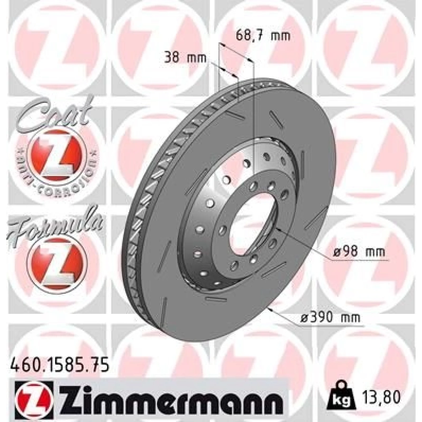 ZIMMERMANN Bremsscheibe 460.1585.75