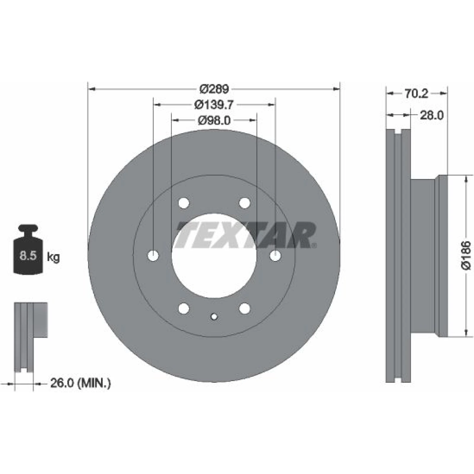 Bremsscheibe Ford P. Ranger 99 92223000