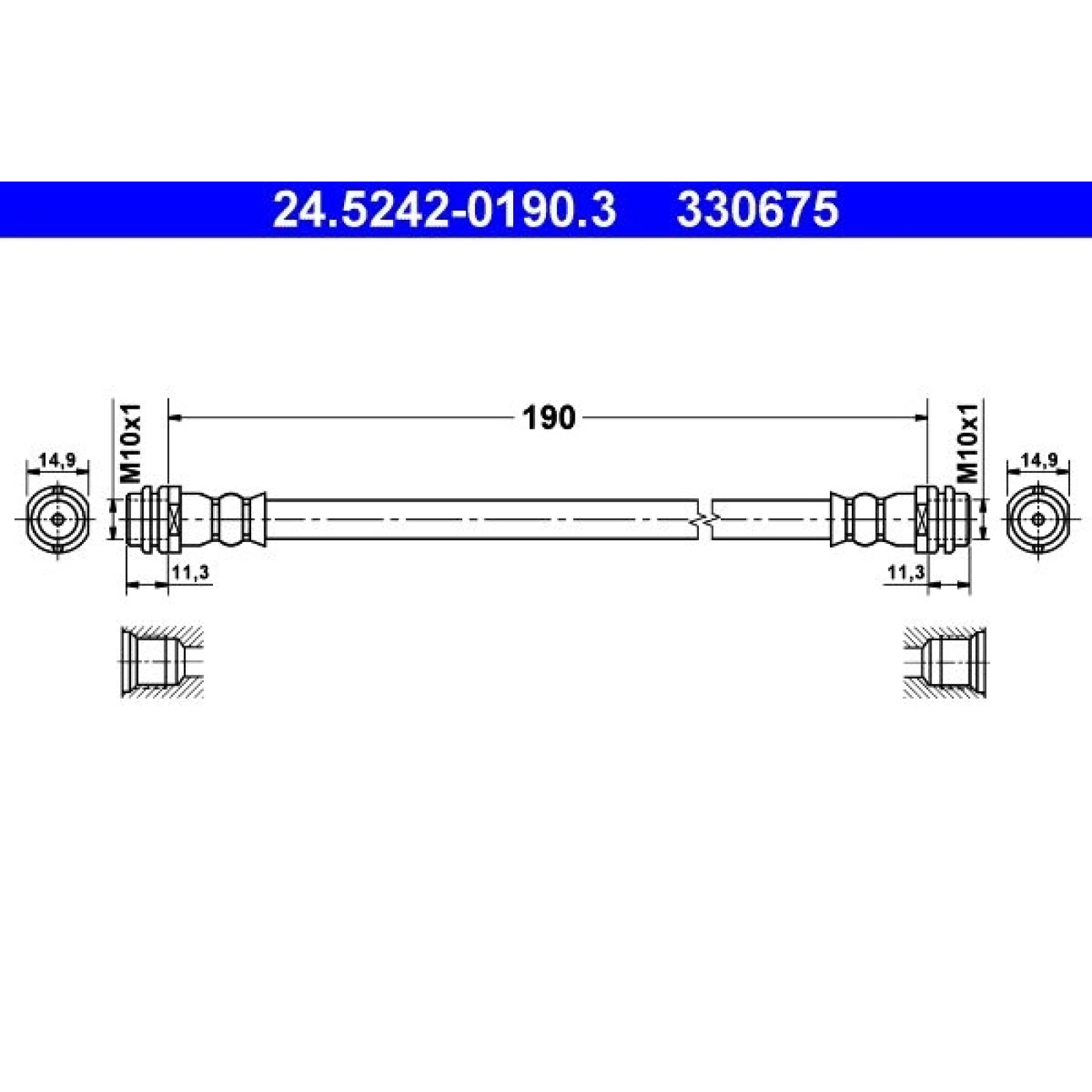 ATE Bremsschlauch 24.5242-0190.3