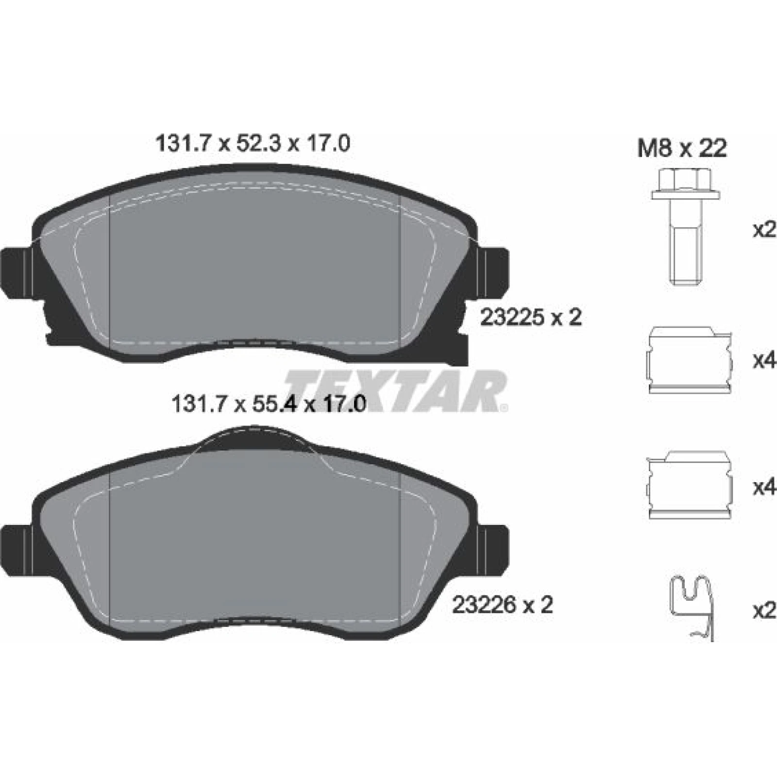 Bremsbelagsatz Opel P. Corsa C 2322501