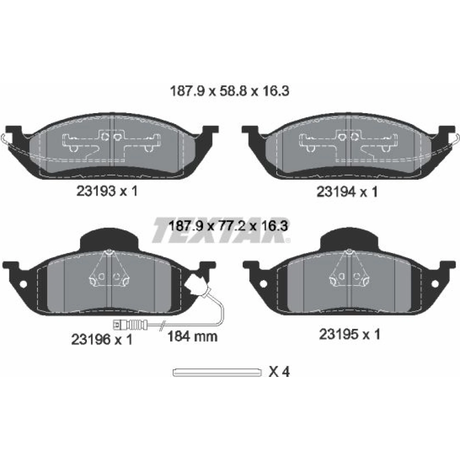 Bremsbelagsatz Db P. W163 Ml 2319303