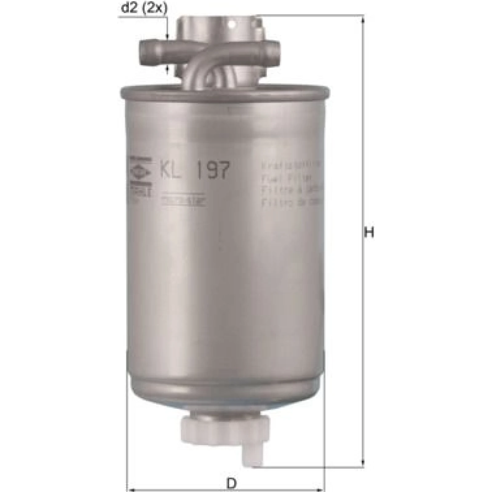 MAHLE Kraftstofffilter KL 197