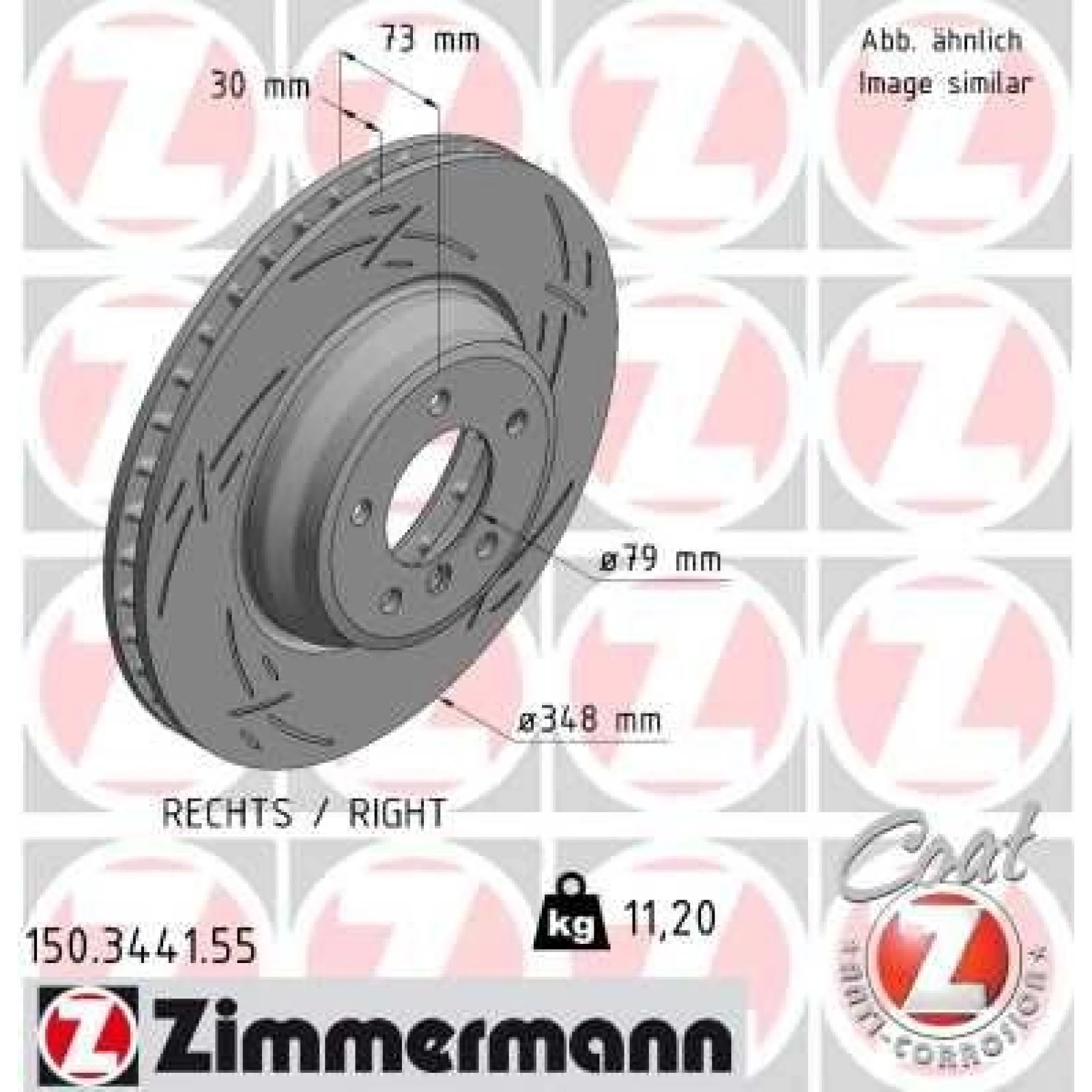 ZIMMERMANN Bremsscheibe 150.3441.55