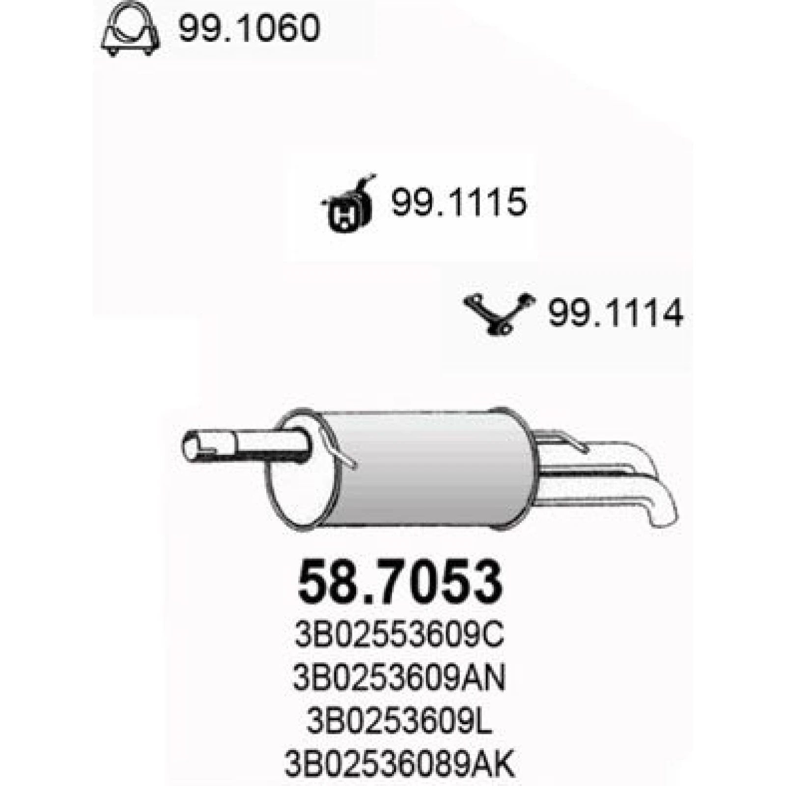 Endschalldämpfer 58.7053