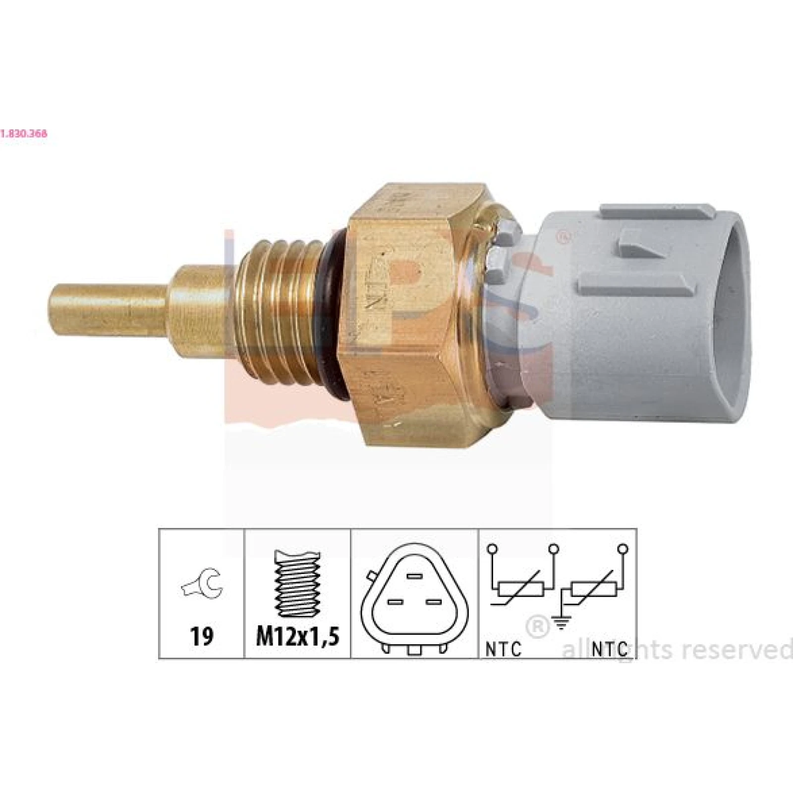 Sensor, Kühlmitteltemperatur 1.830.368