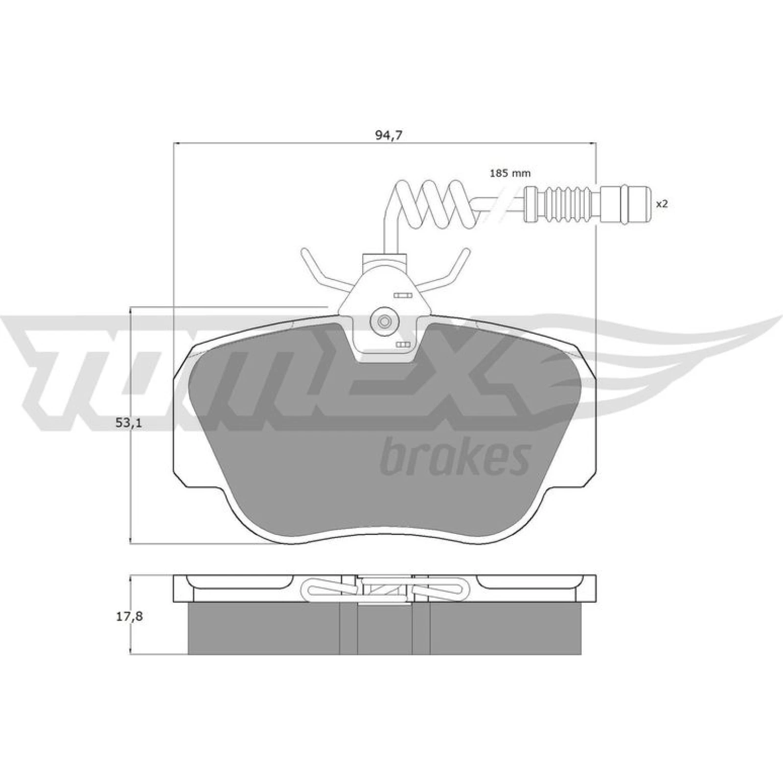 TOMEX brakes Bremsbelagsatz, Scheibenbremse TX 10-381