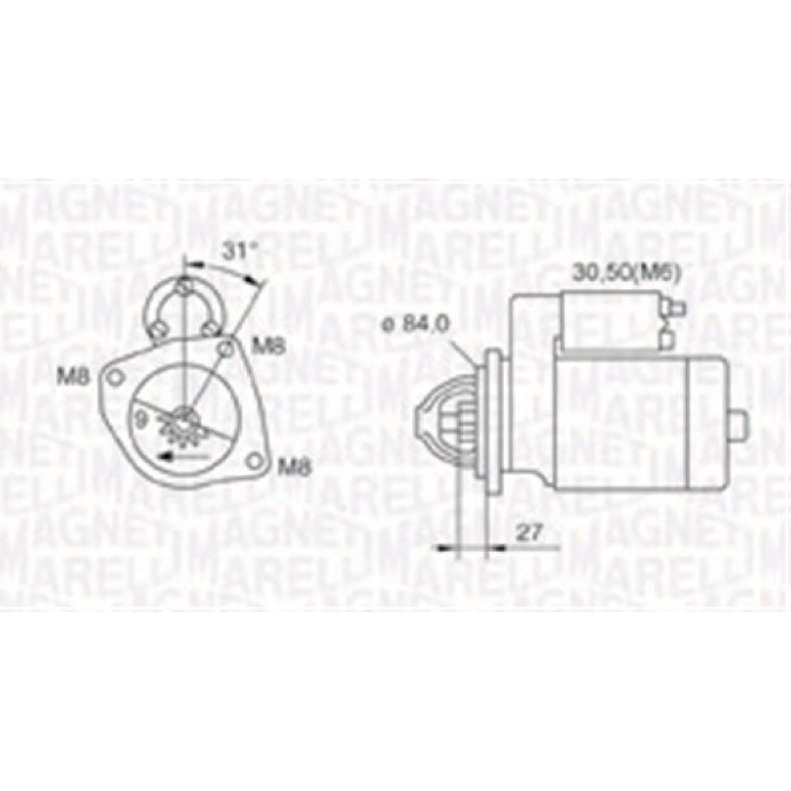 MAGNETI MARELLI Anlasser 063721203010