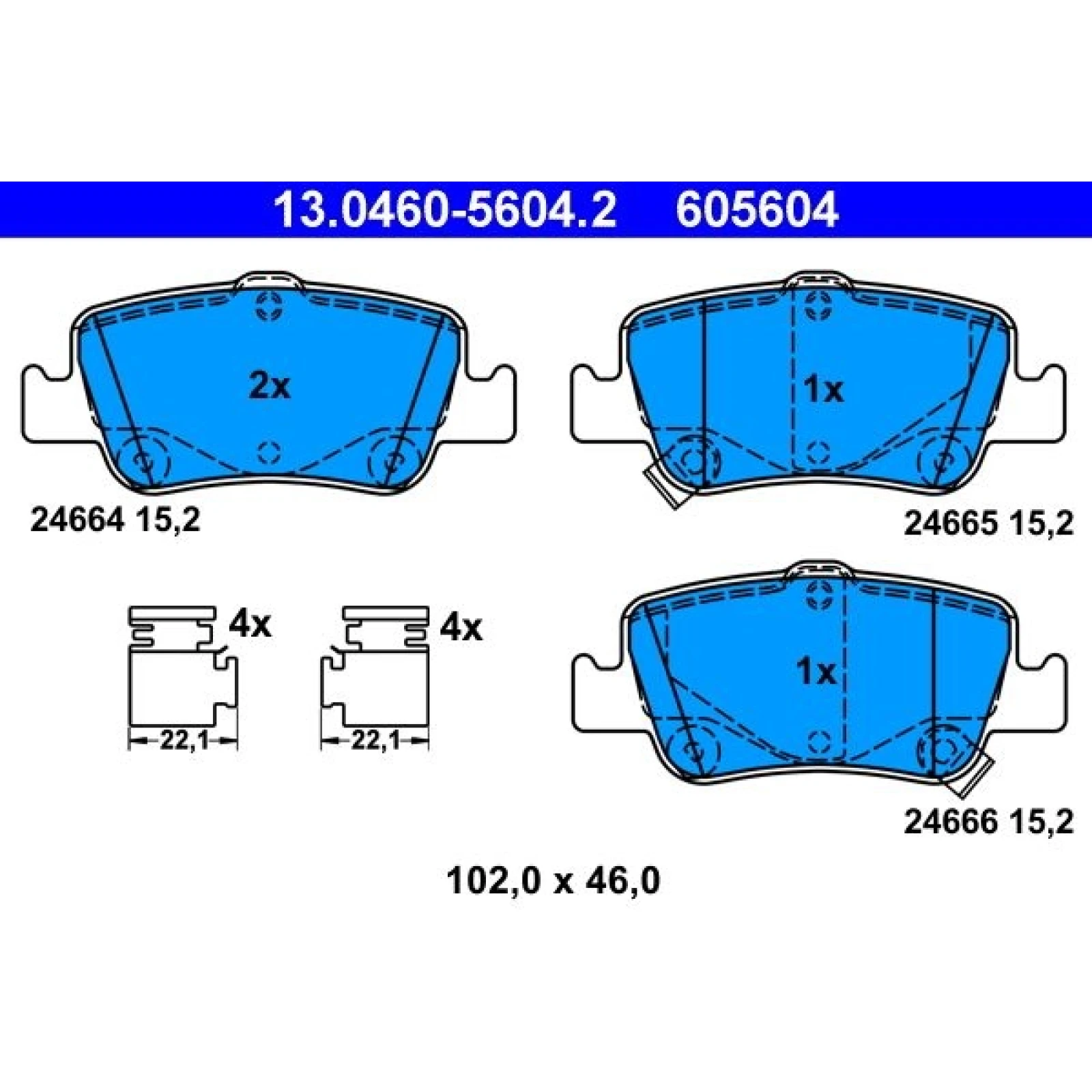 Bremsbelagsatz Toyota T. Auris/Corolla 07 13.0460-5604.2