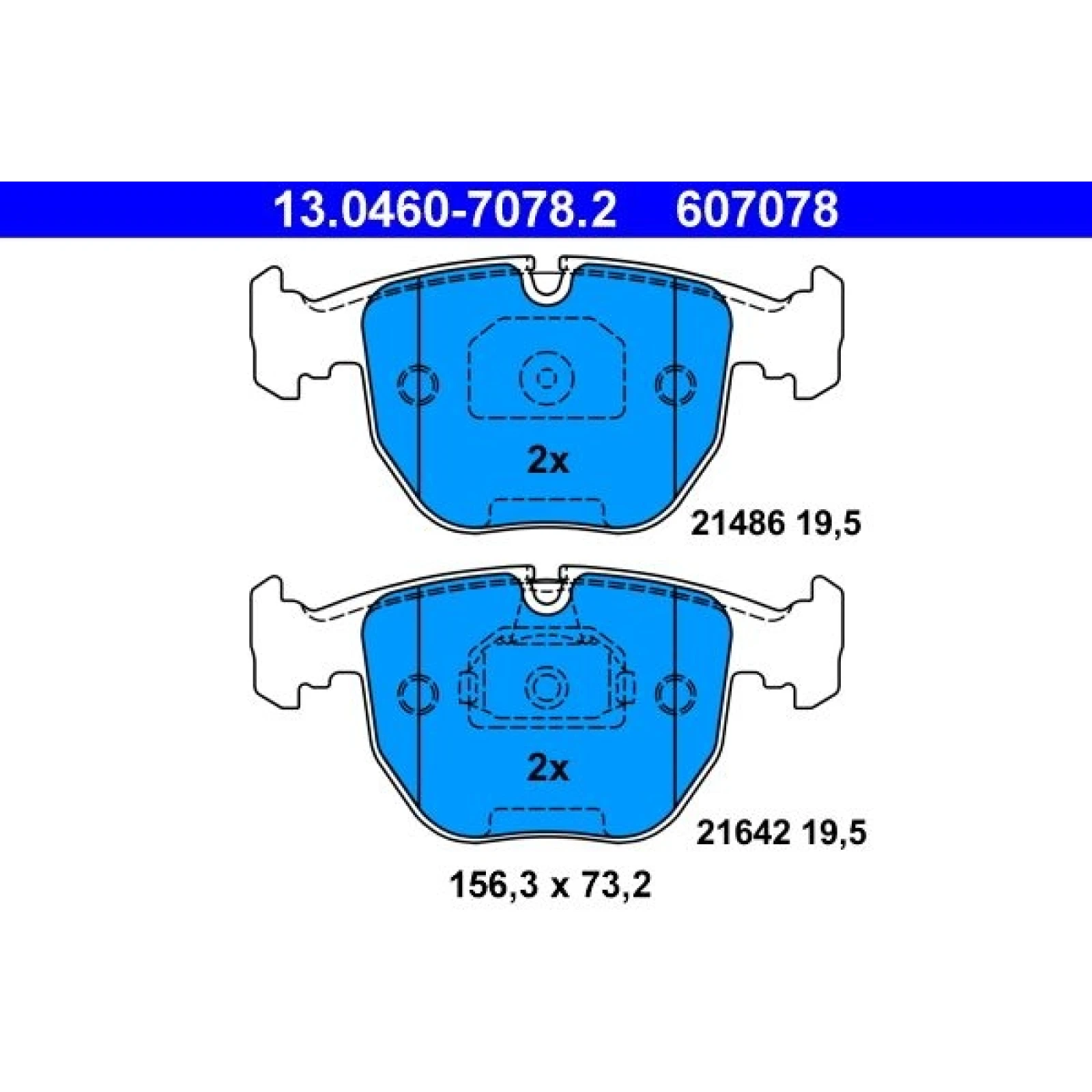 Bremsbelagsatz Bmw P. E39 11/95 13.0460-7078.2