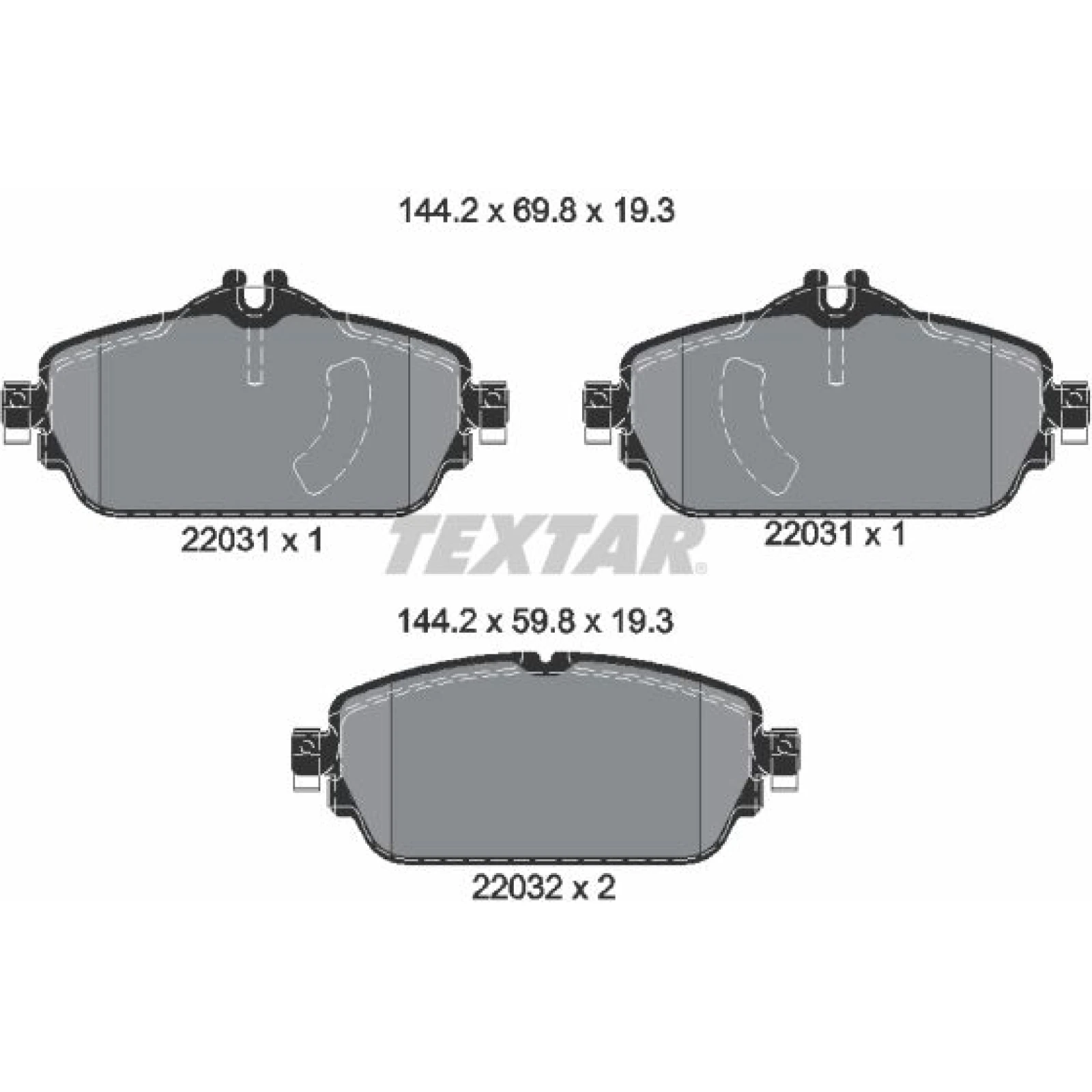 Bremsbelagsatz Db P. W205 1.6-2.2 14 2203101