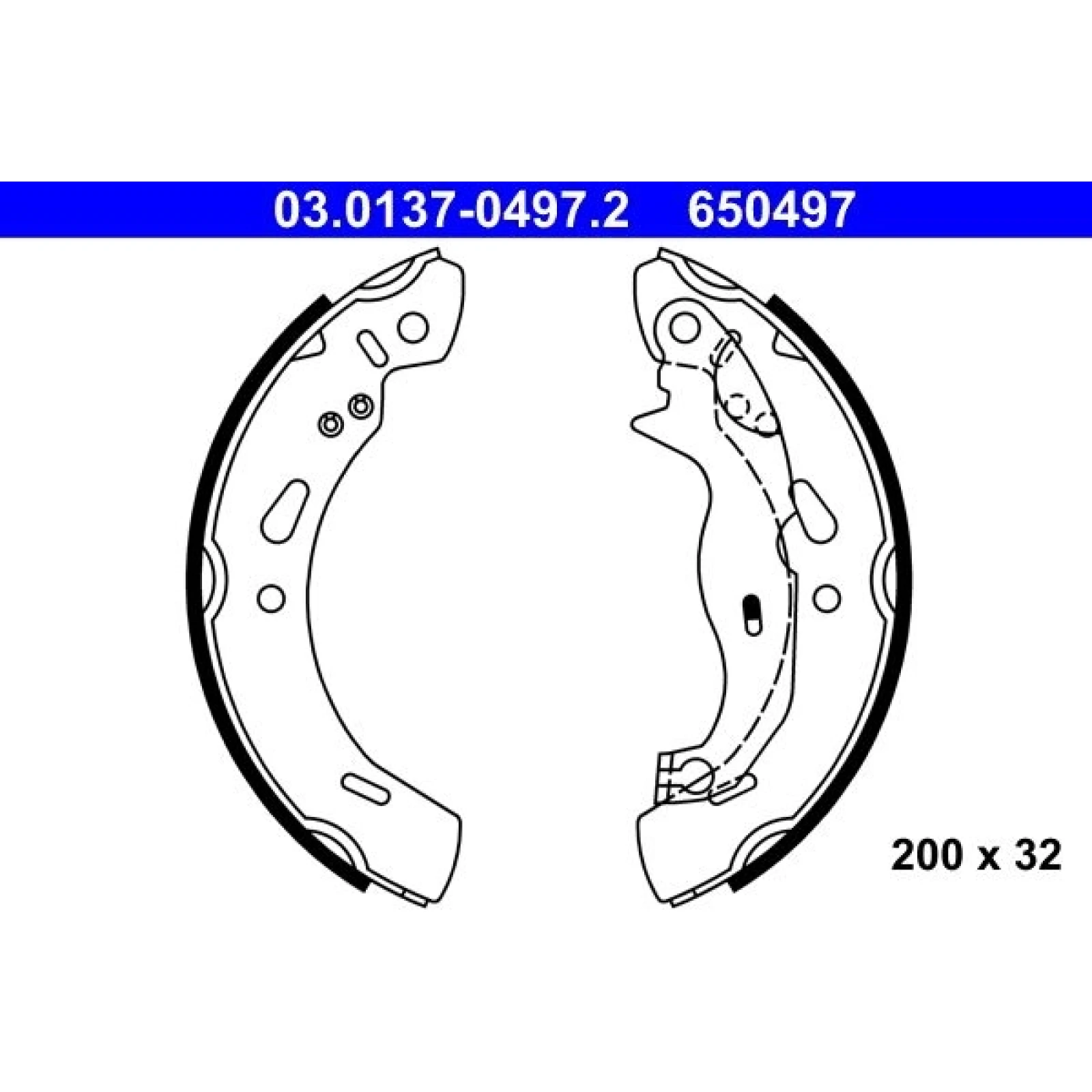 Bremsbackensatz 03.0137-0497.2