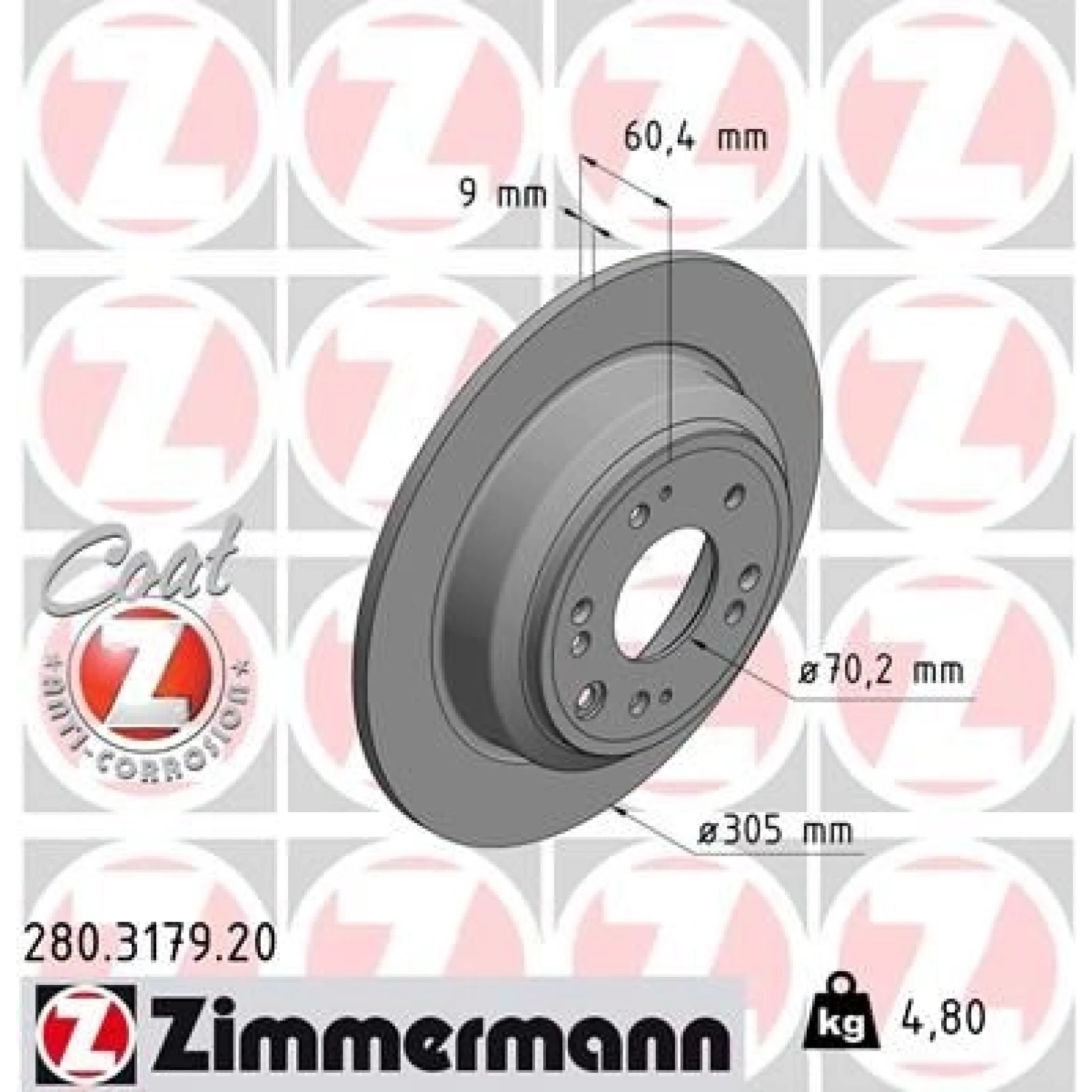ZIMMERMANN Bremsscheibe 280.3179.20