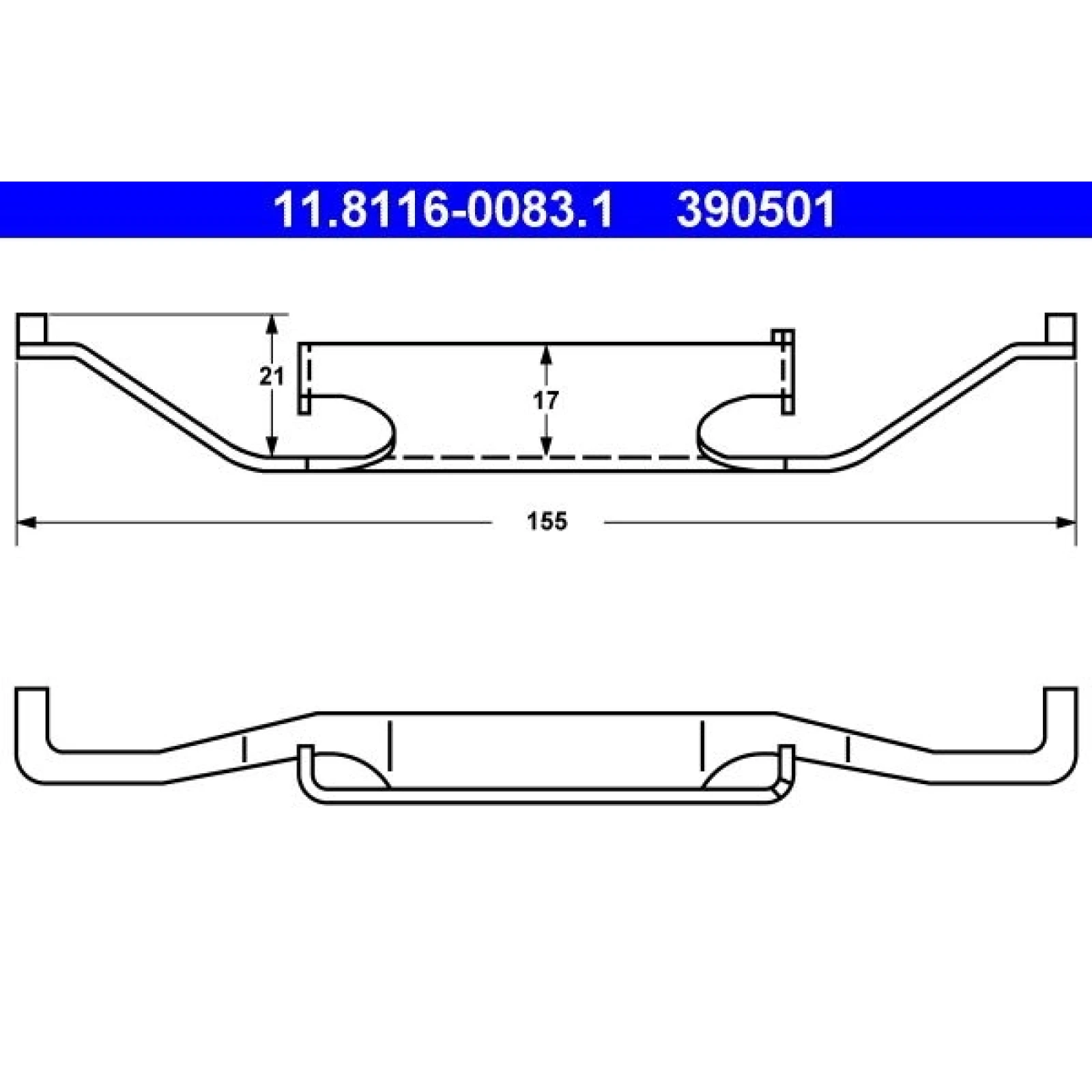 Feder, Bremssattel 11.8116-0083.1