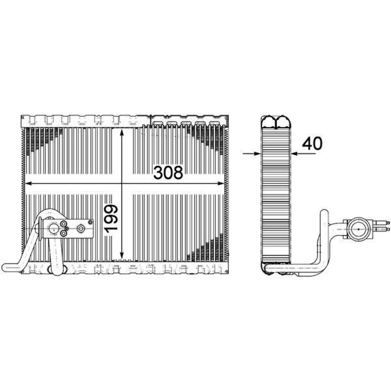 Verdampfer, Klimaanlage AE 124 000P
