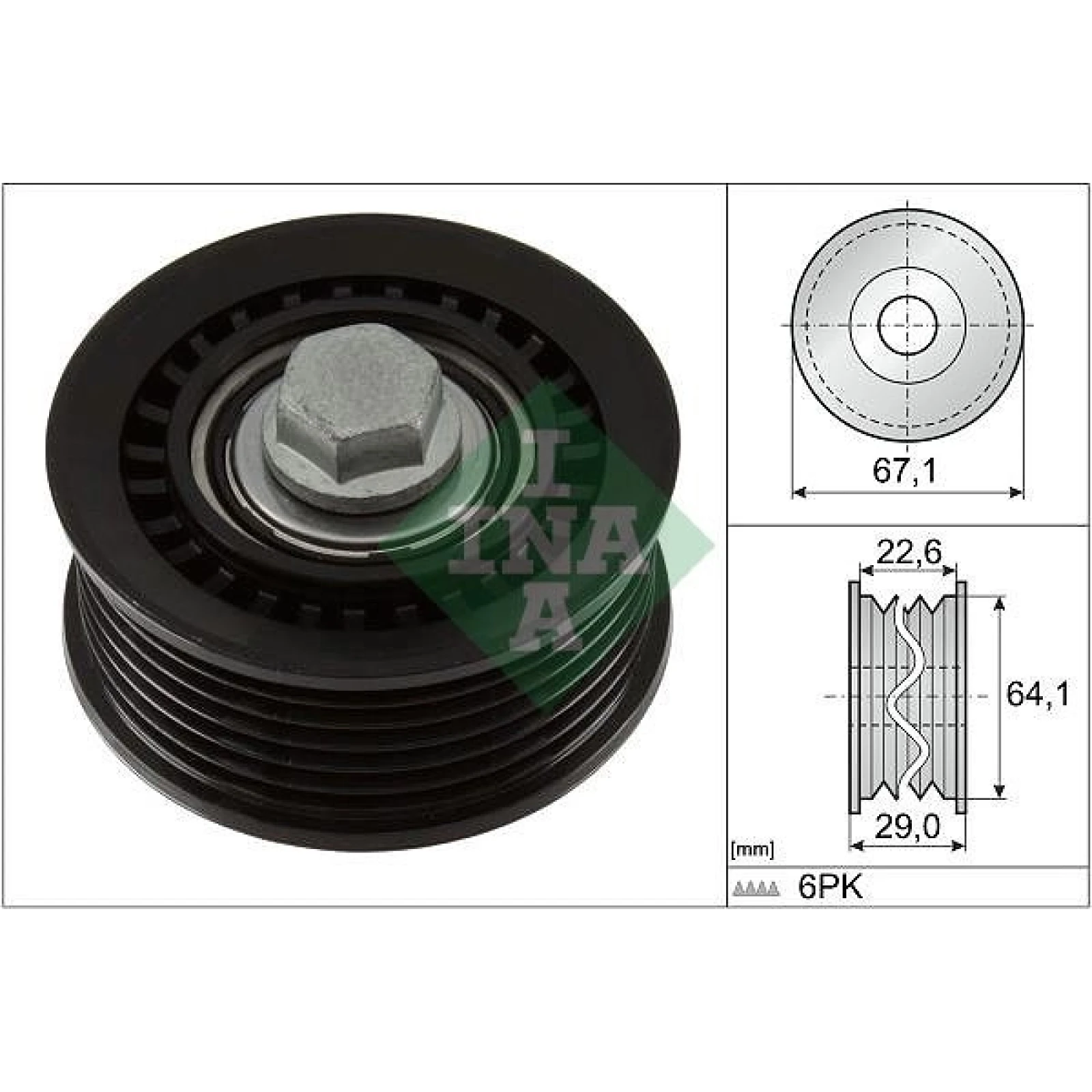 Umlenk-/Führungsrolle, Keilrippenriemen 532 1076 10