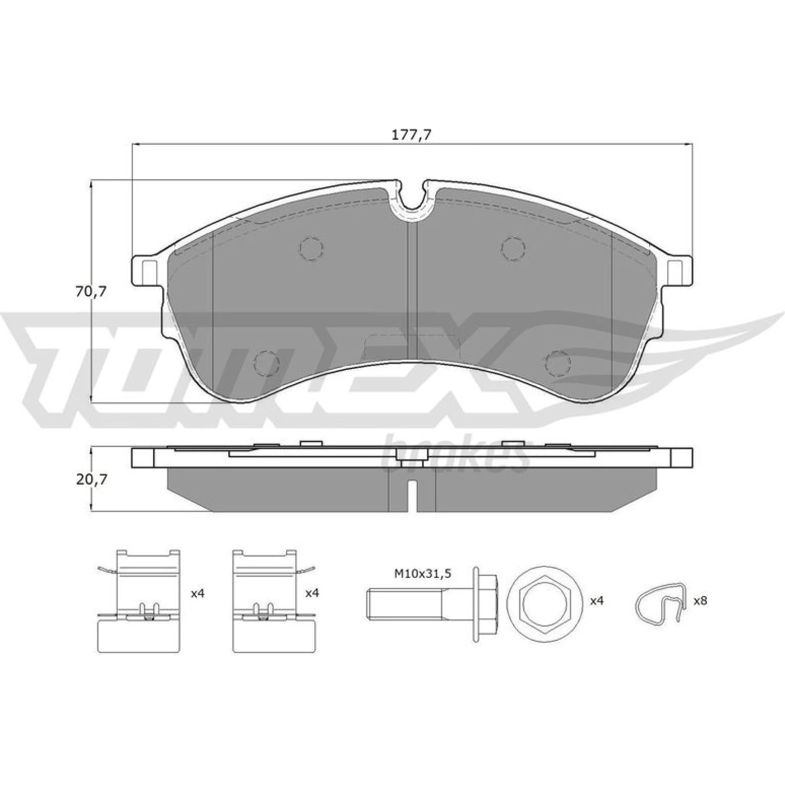 TOMEX brakes Bremsbelagsatz, Scheibenbremse TX 18-59
